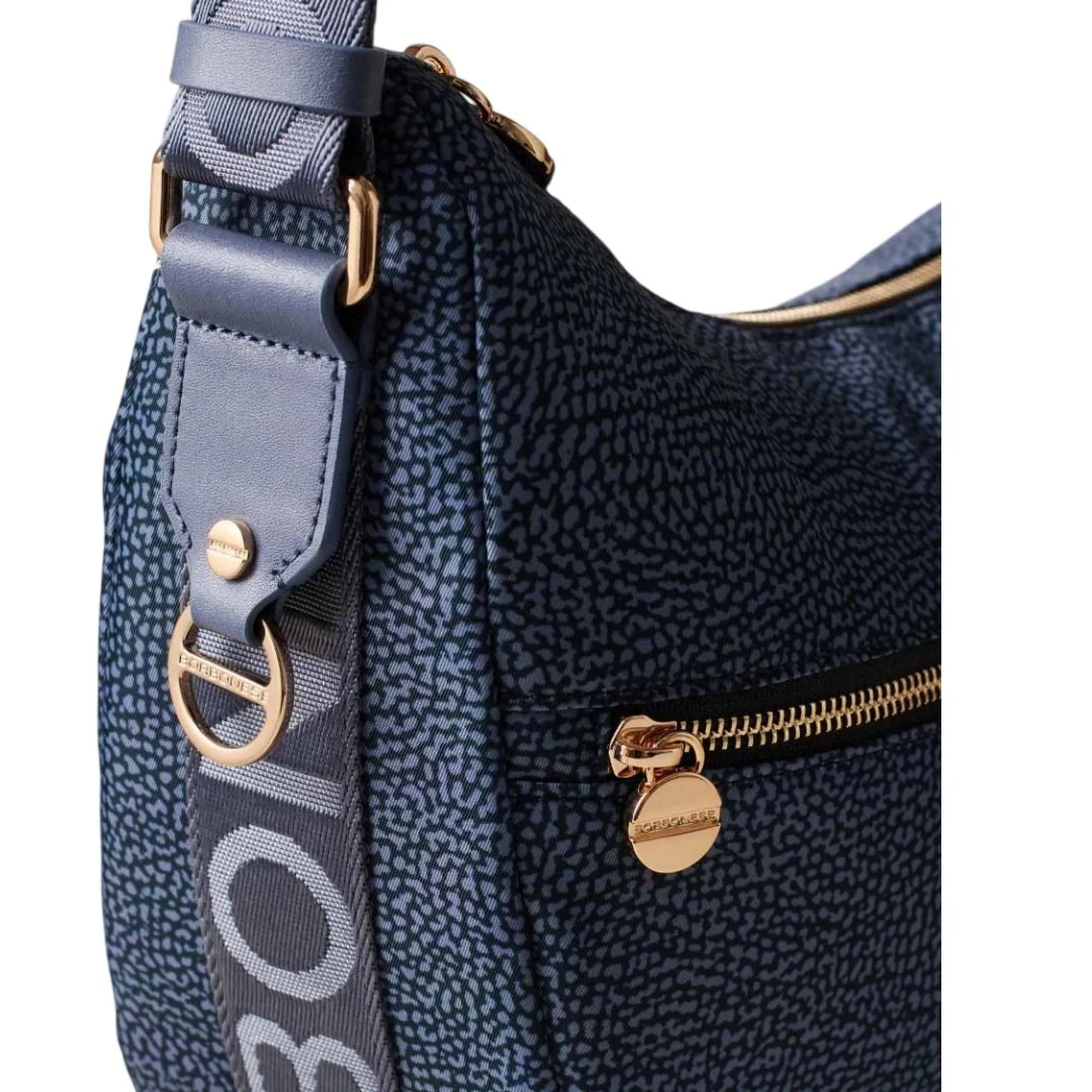Borbonese Borsa Luna  Middle Blu 934108I15825 170380