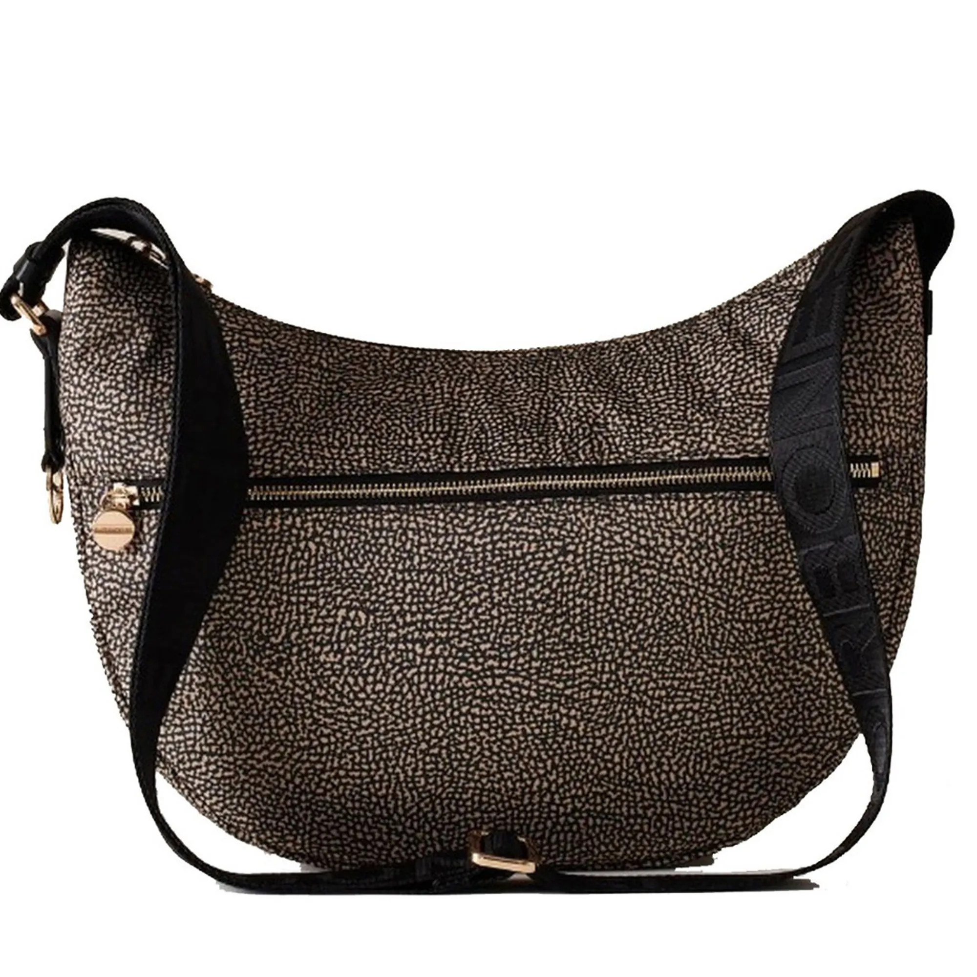 Borbonese Borsa Luna Middle Naturale/Nero 934108I15X11 170521