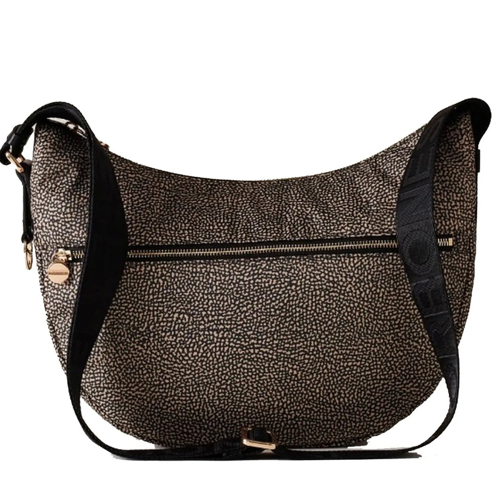 Borbonese Borsa Luna Middle Naturale/Nero 934108I15X11 170521