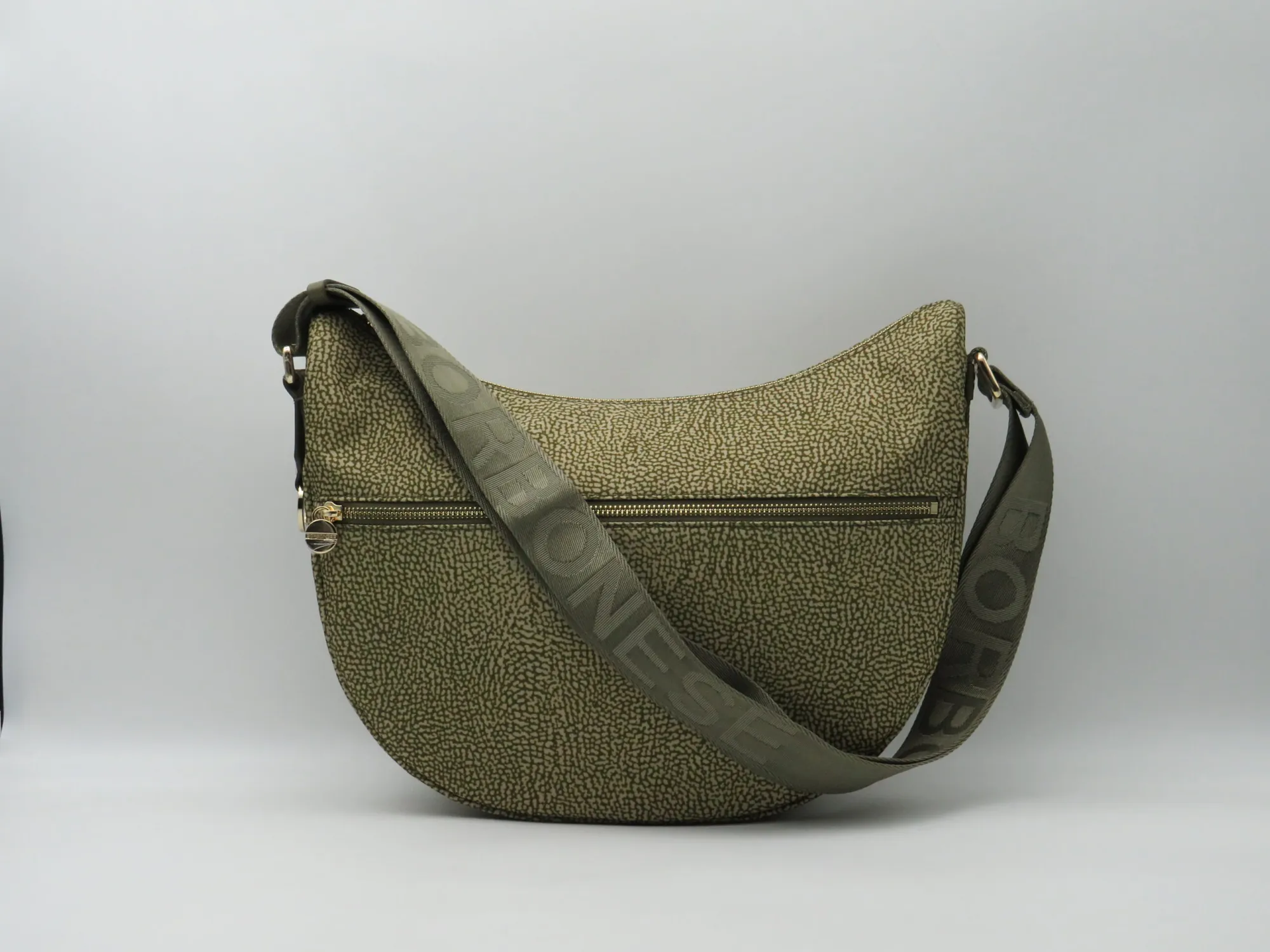 Borbonese B'Luna Middle Bag' Olive 934108I15N41 170238
