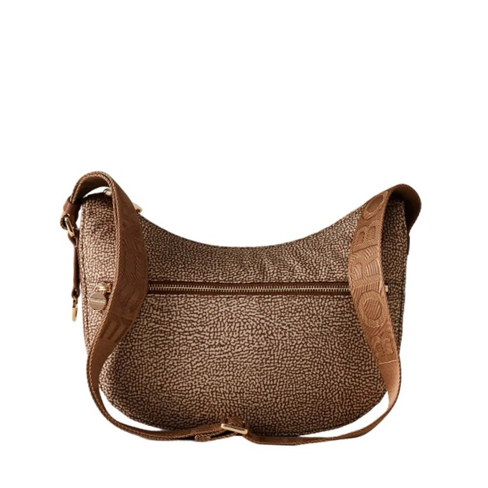 Borbonese Borsa Luna Small Beige/Marrone 934107I15994 170430
