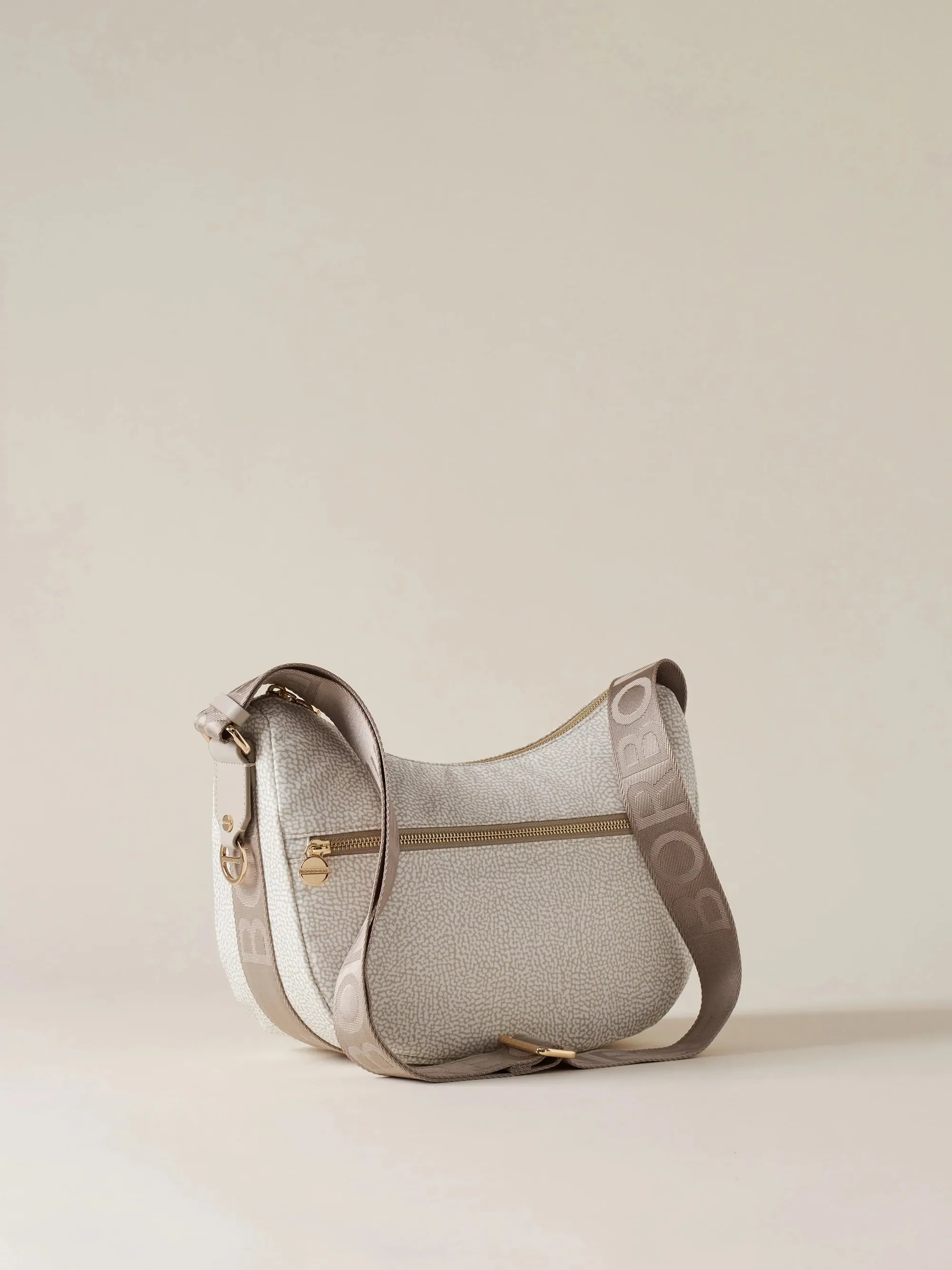 Borbonese B'Small Luna Bag' White 934107I15927 170232