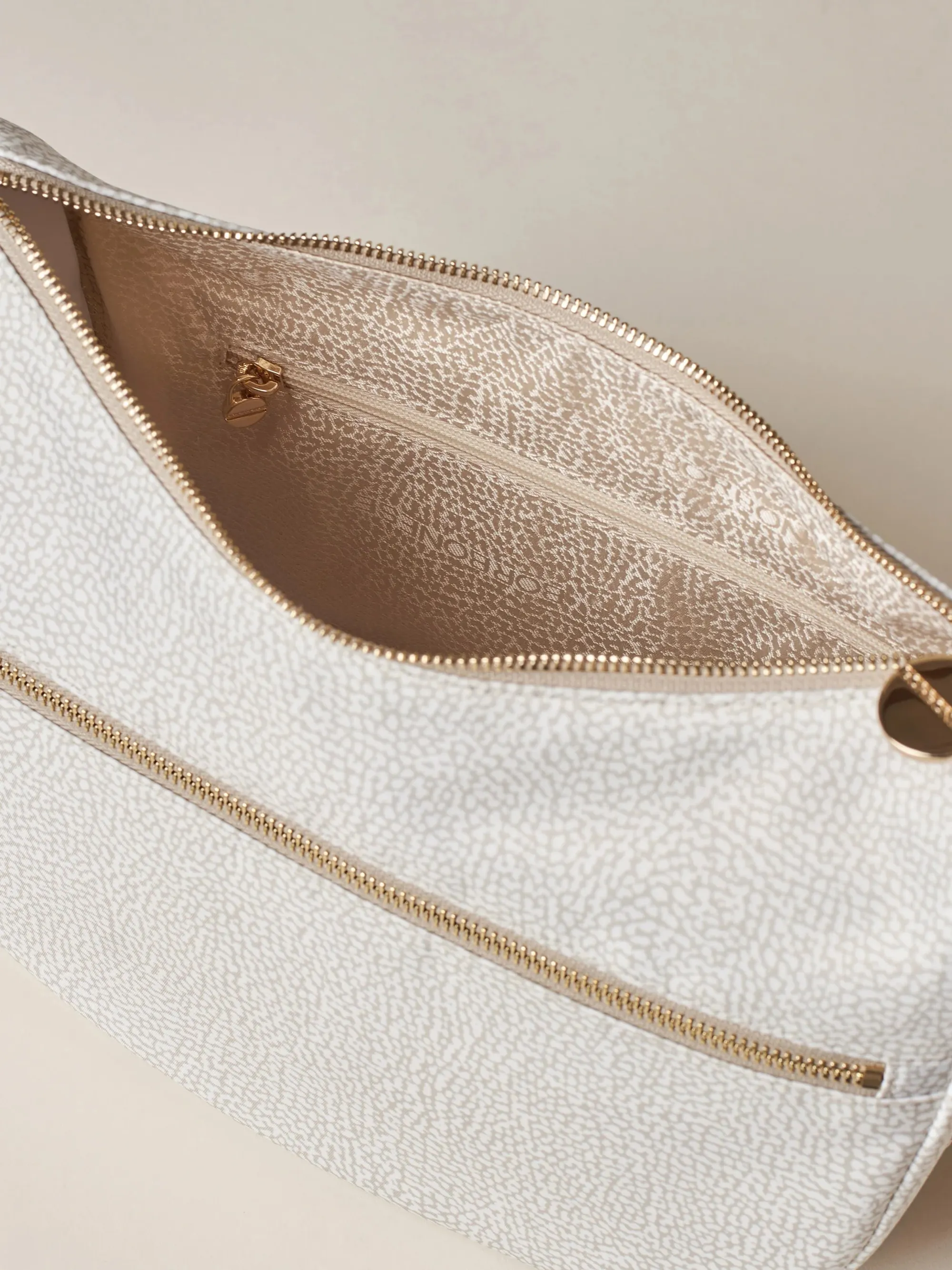 Borbonese B'Small Luna Bag' White 934107I15927 170235