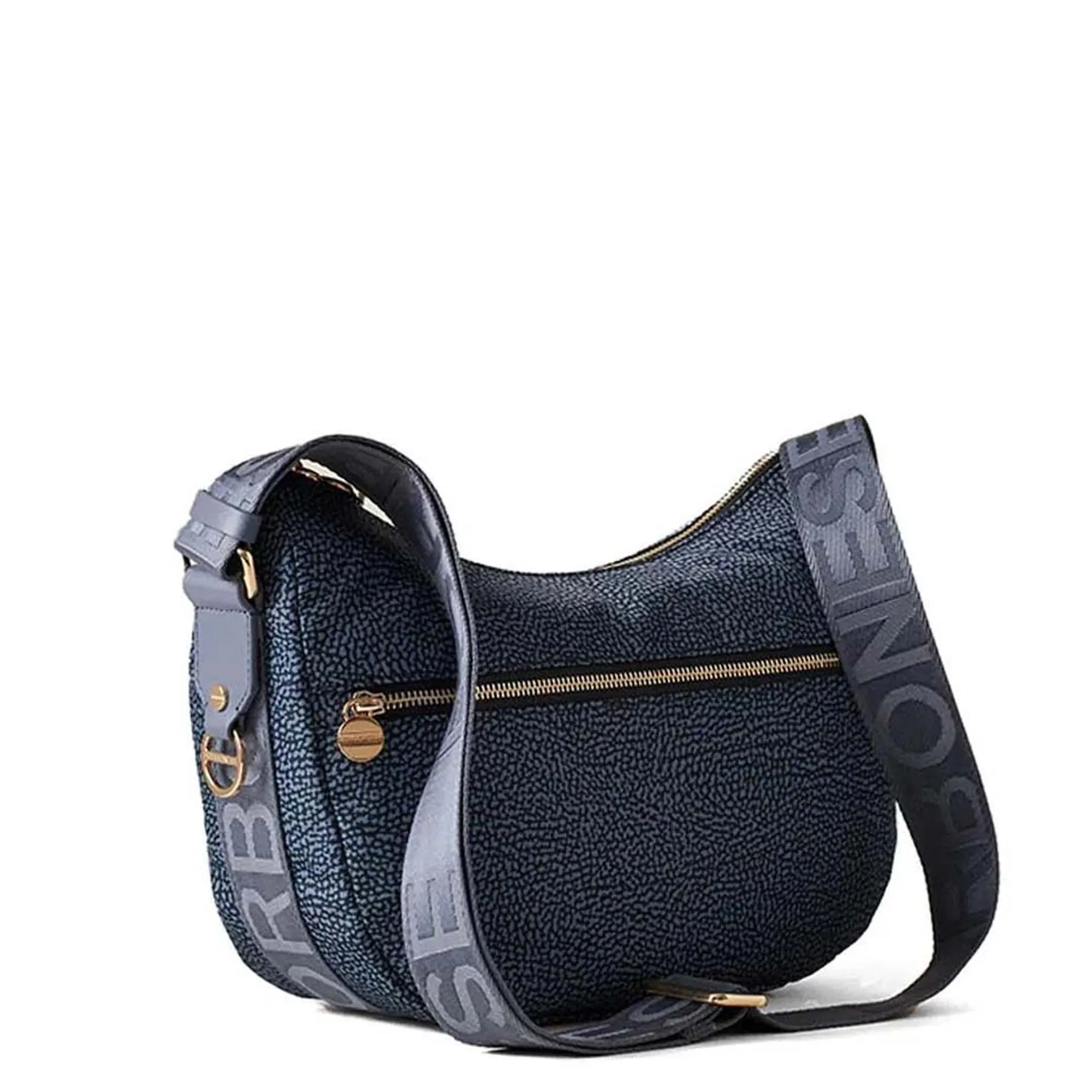 Borbonese Borsa Luna Small Blu 934107I15825 170395