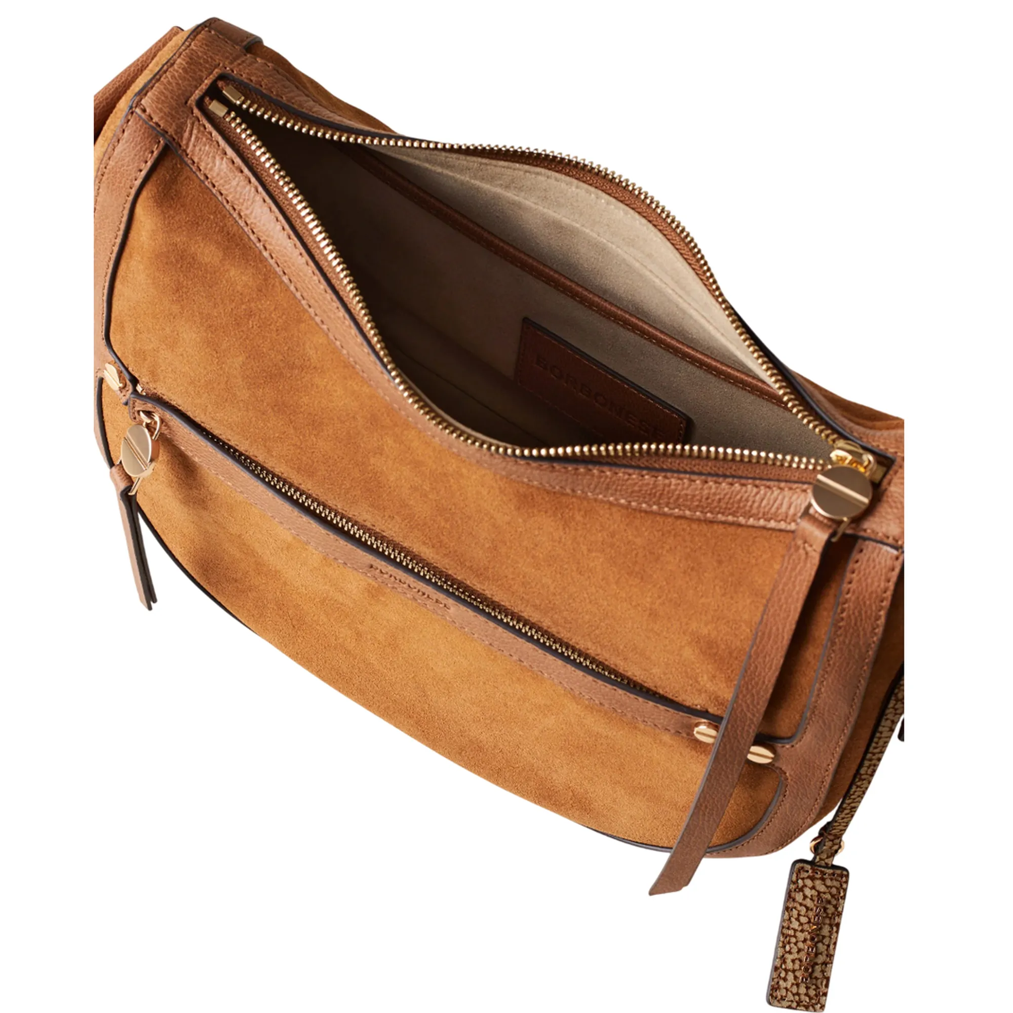 Borbonese B'Small Luna Bag' Brown 910102340259323 170801