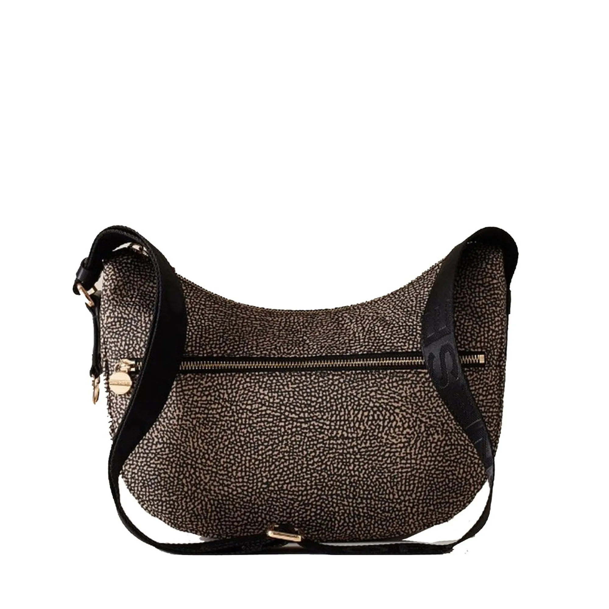 Borbonese Borsa Luna Small Naturale/Nero 934107I15X11 170525