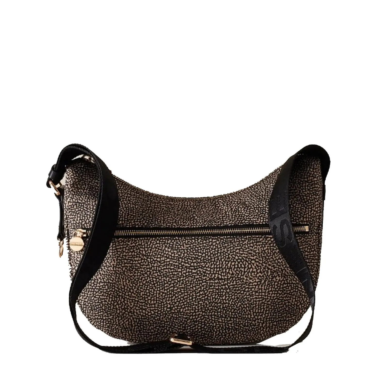 Borbonese Borsa Luna Small Naturale/Nero 934107I15X11 170525