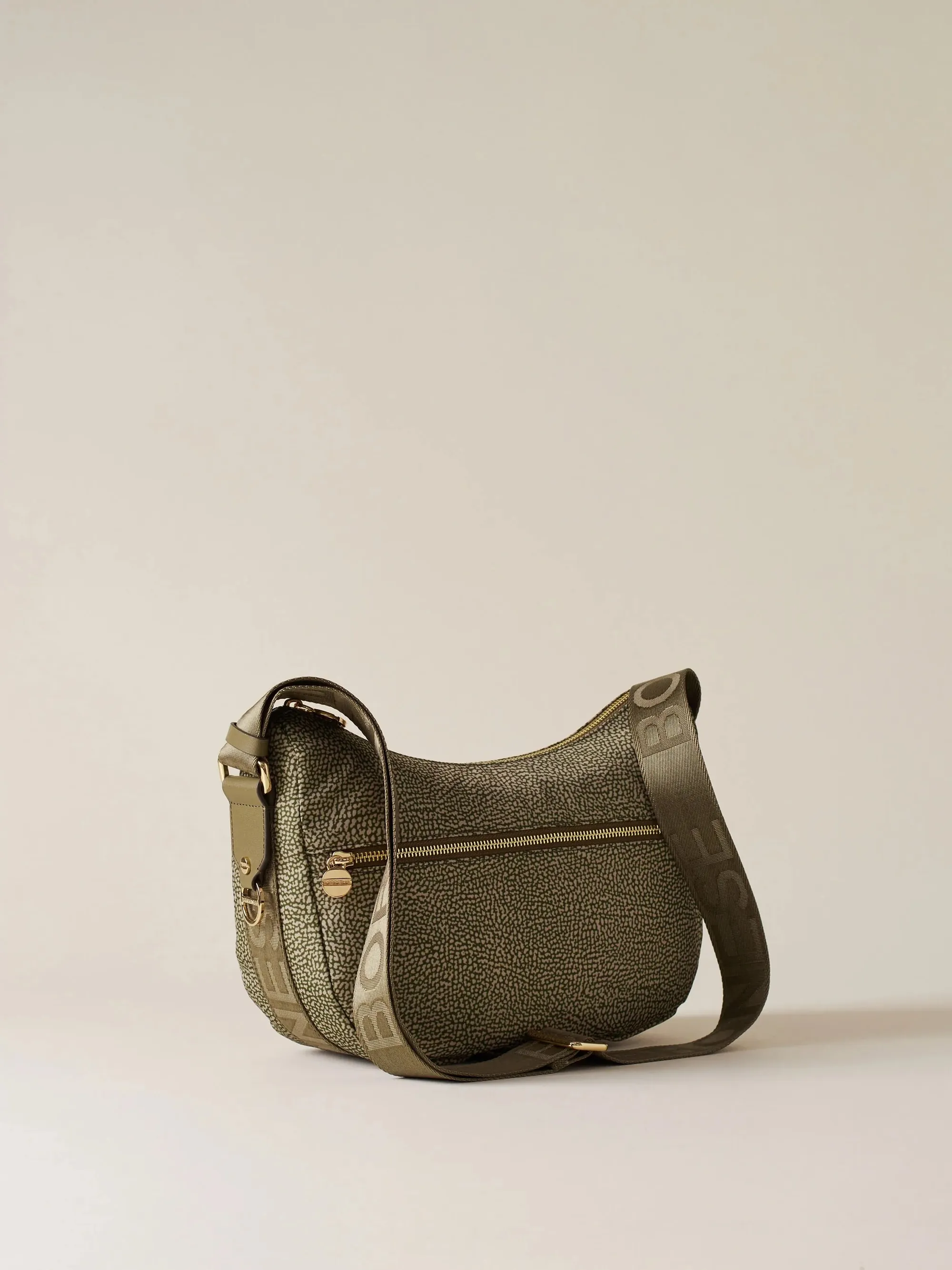 Borbonese B'Small Luna Bag' Olive 934107I15N41 170242
