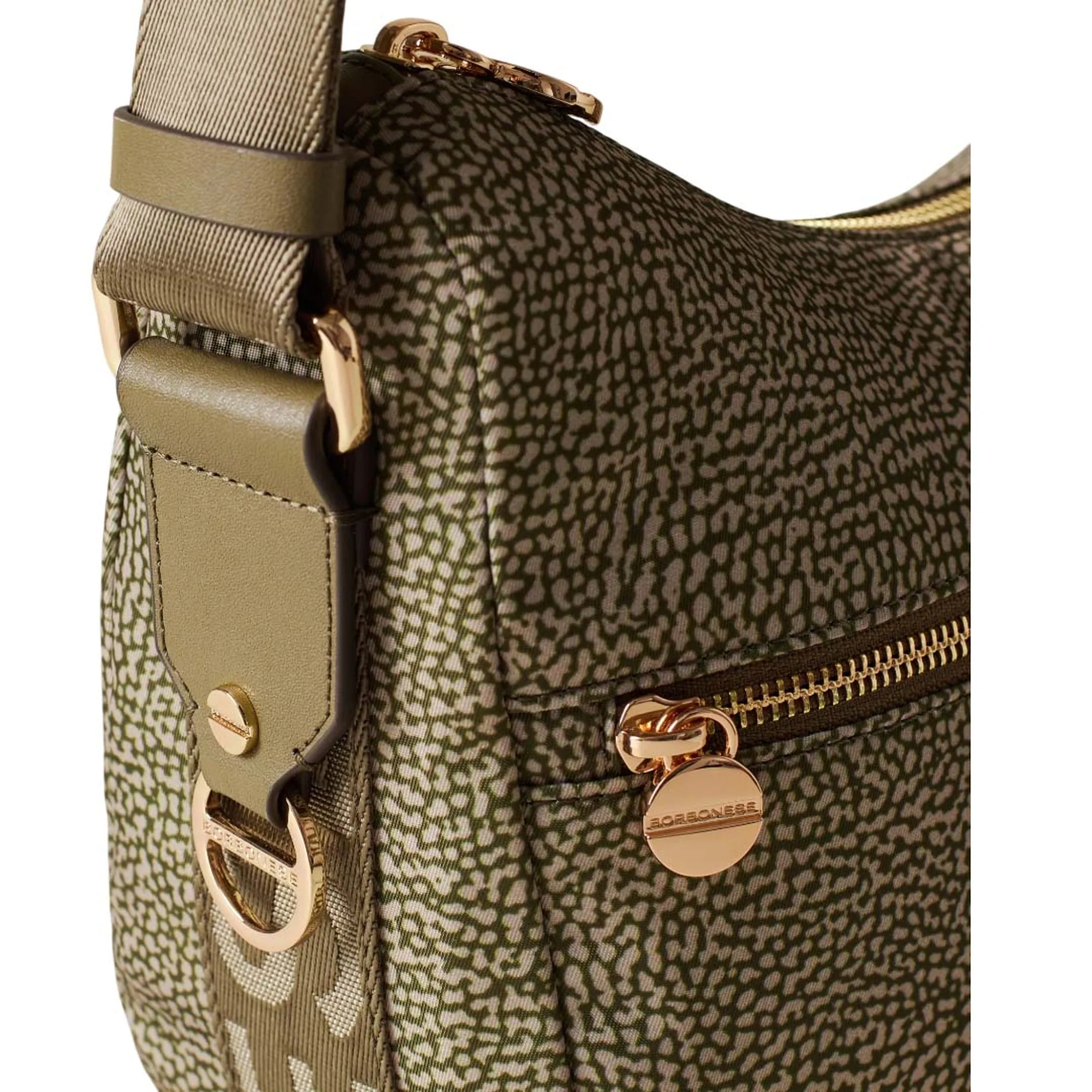 Borbonese Borsa Luna Small Oliva 934107I15N41 170385