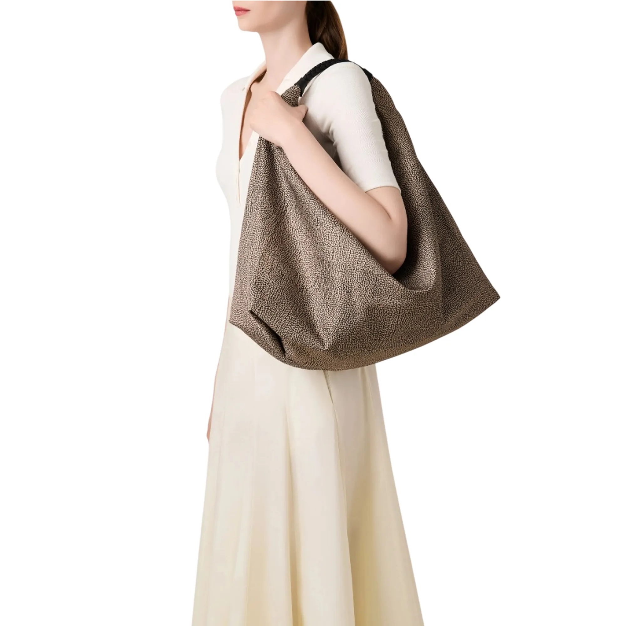 Borbonese B'Plie Hobo Large Bag' Natural 910102070195X11 187072