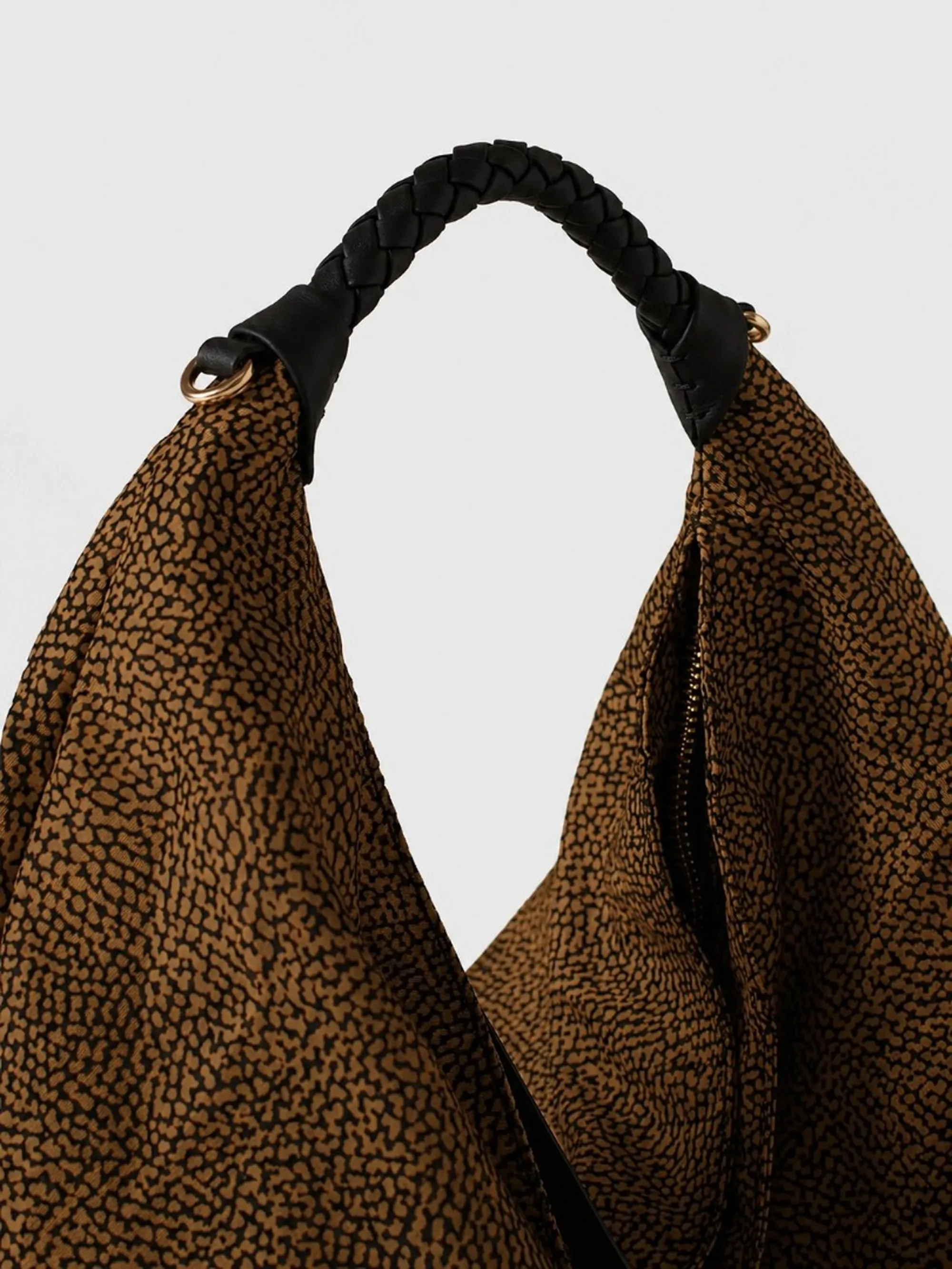 Borbonese B'Plie Hobo Medium Bag' Chestnut 910102060195264 186641