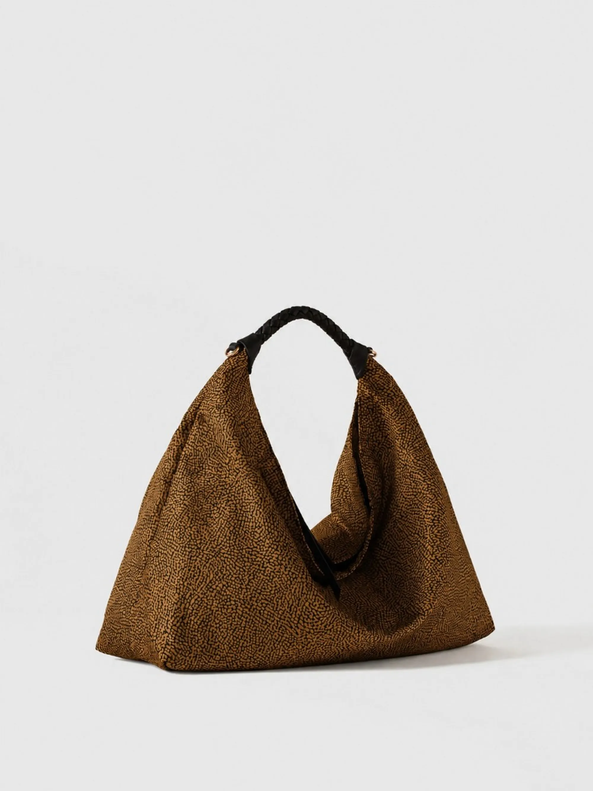 Borbonese B'Plie Hobo Medium Bag' Chestnut 910102060195264 186643