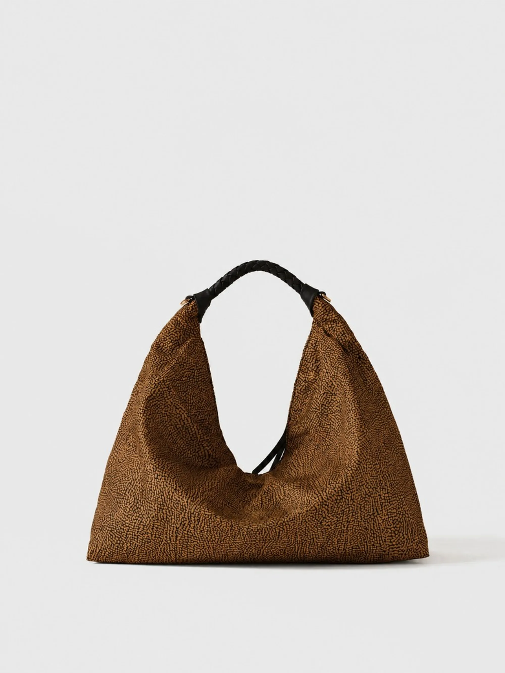 Borbonese B'Plie Hobo Medium Bag' Chestnut 910102060195264 186644