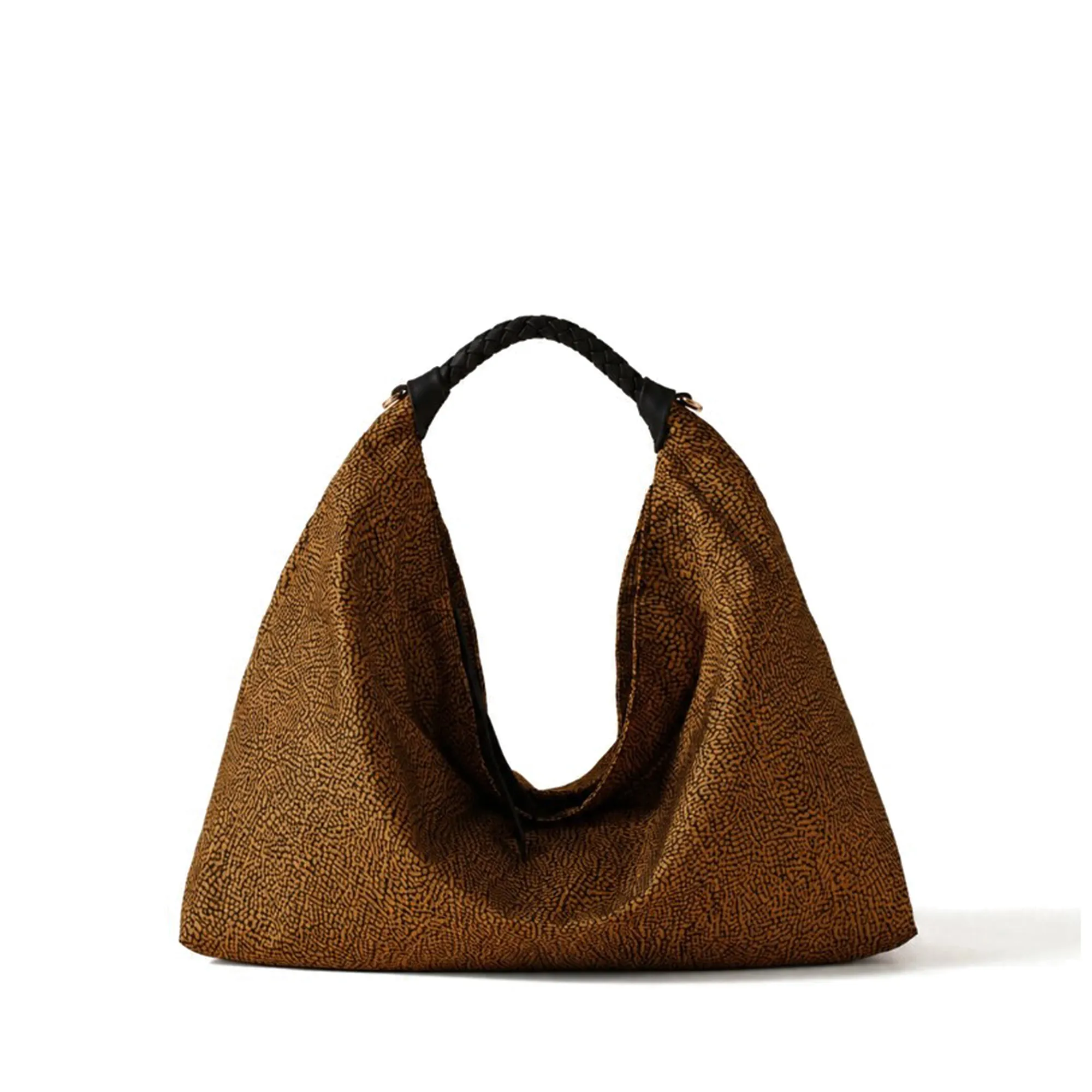 Borbonese B'Plie Hobo Medium Bag' Chestnut 910102060195264 187140