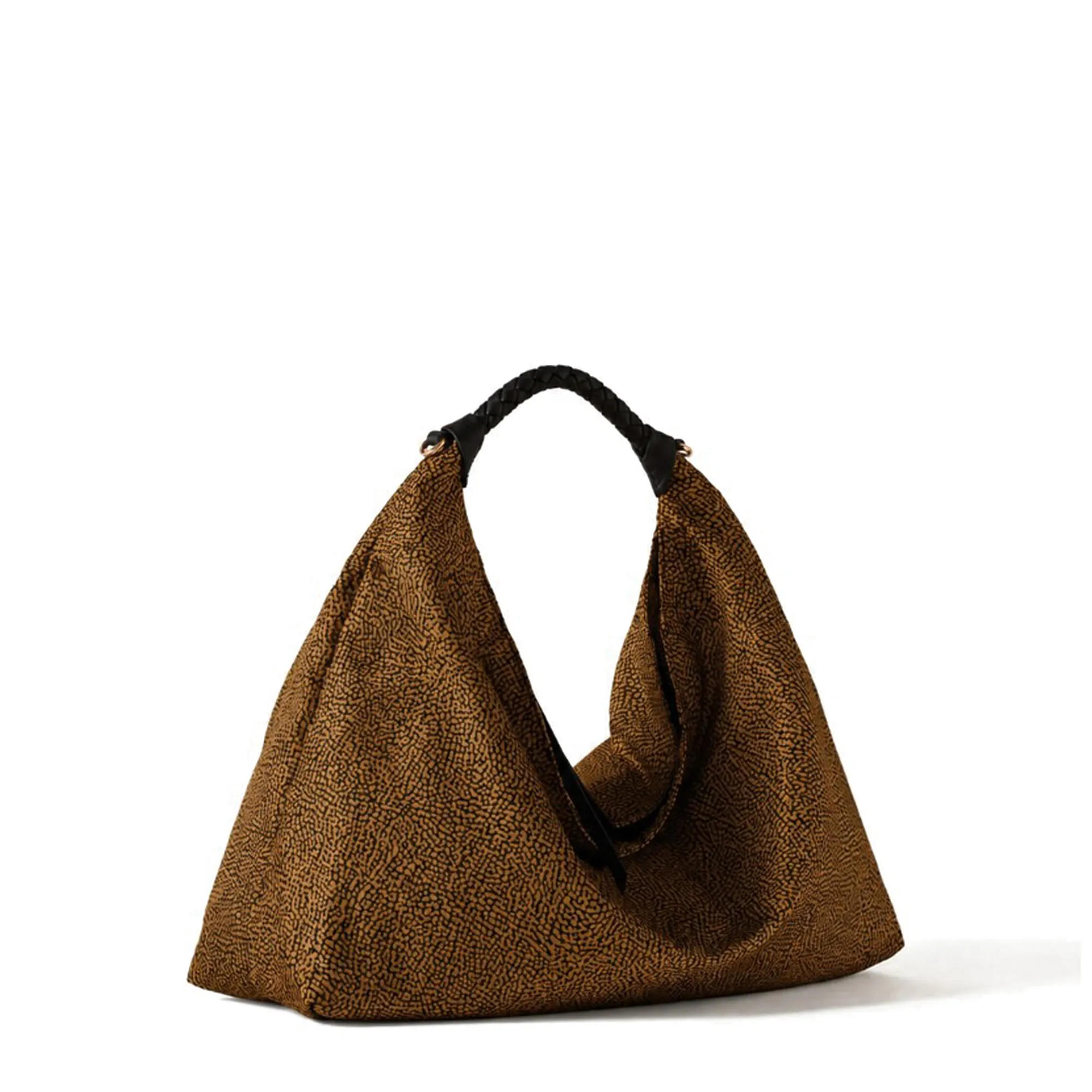 Borbonese B'Plie Hobo Medium Bag' Chestnut 910102060195264 187142