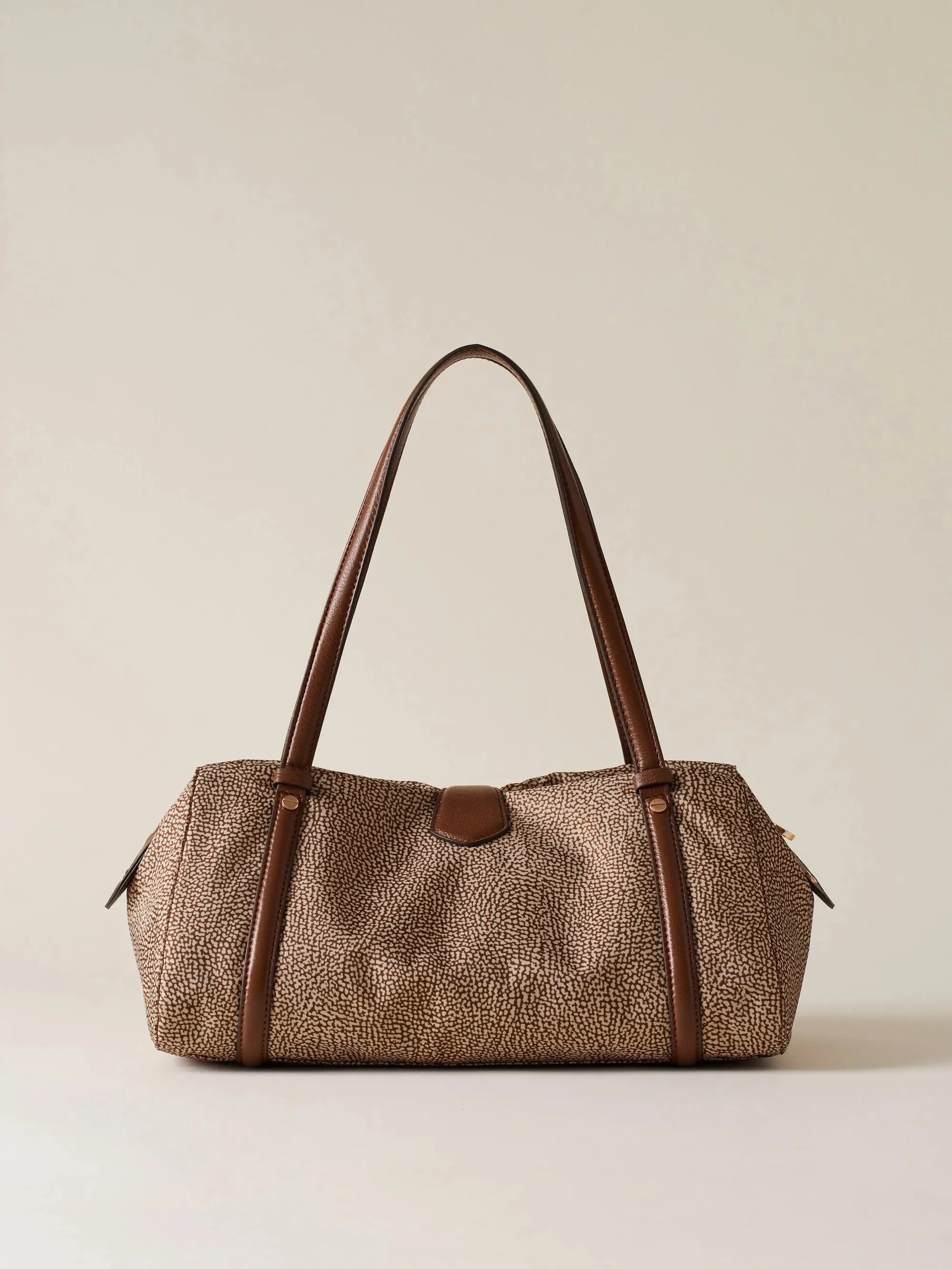 Borbonese Borsa Poche Bauletto Medium Marrone 910101950189994 173589