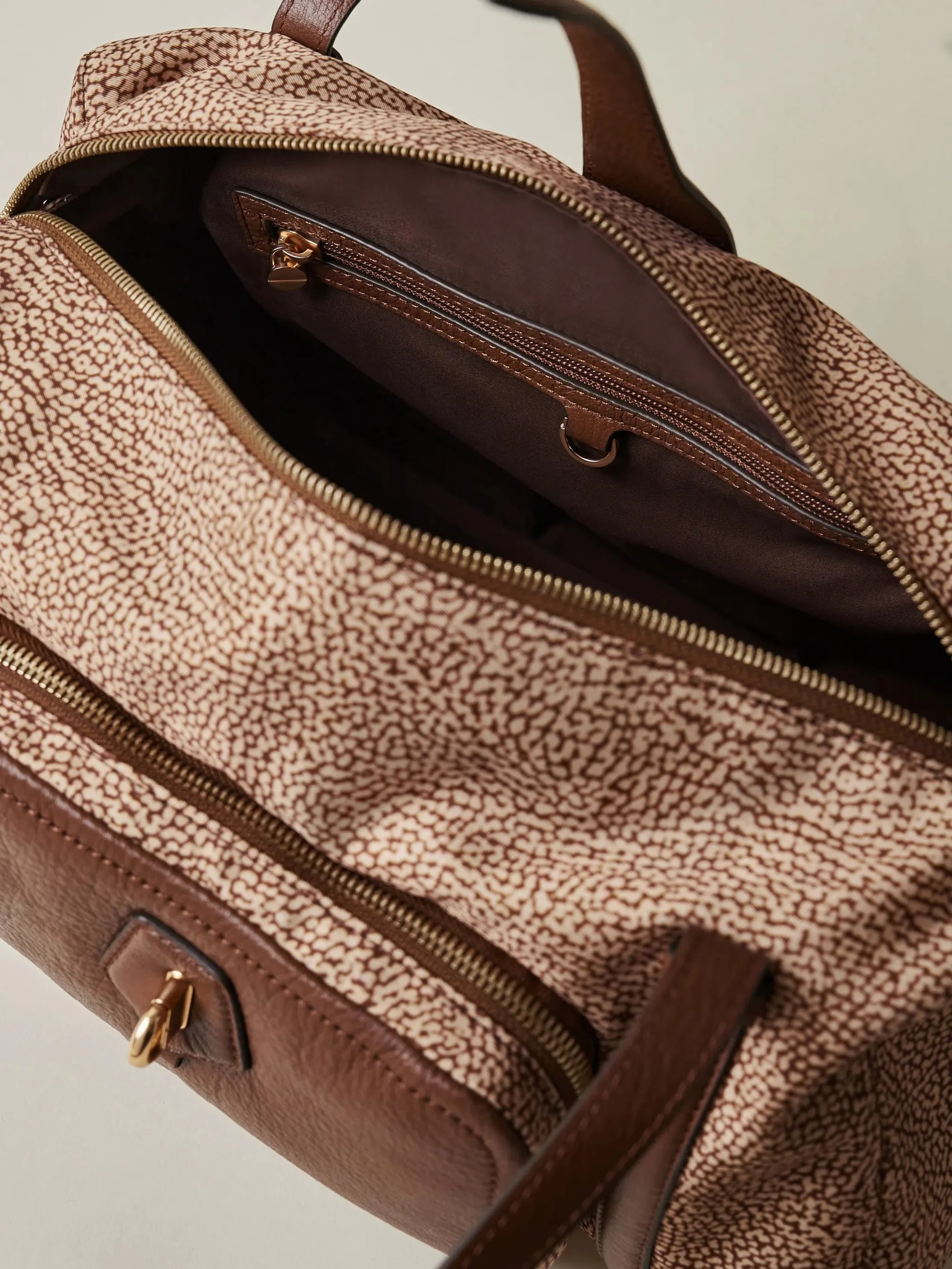 Borbonese Borsa Poche Bauletto Medium Marrone 910101950189994 173591