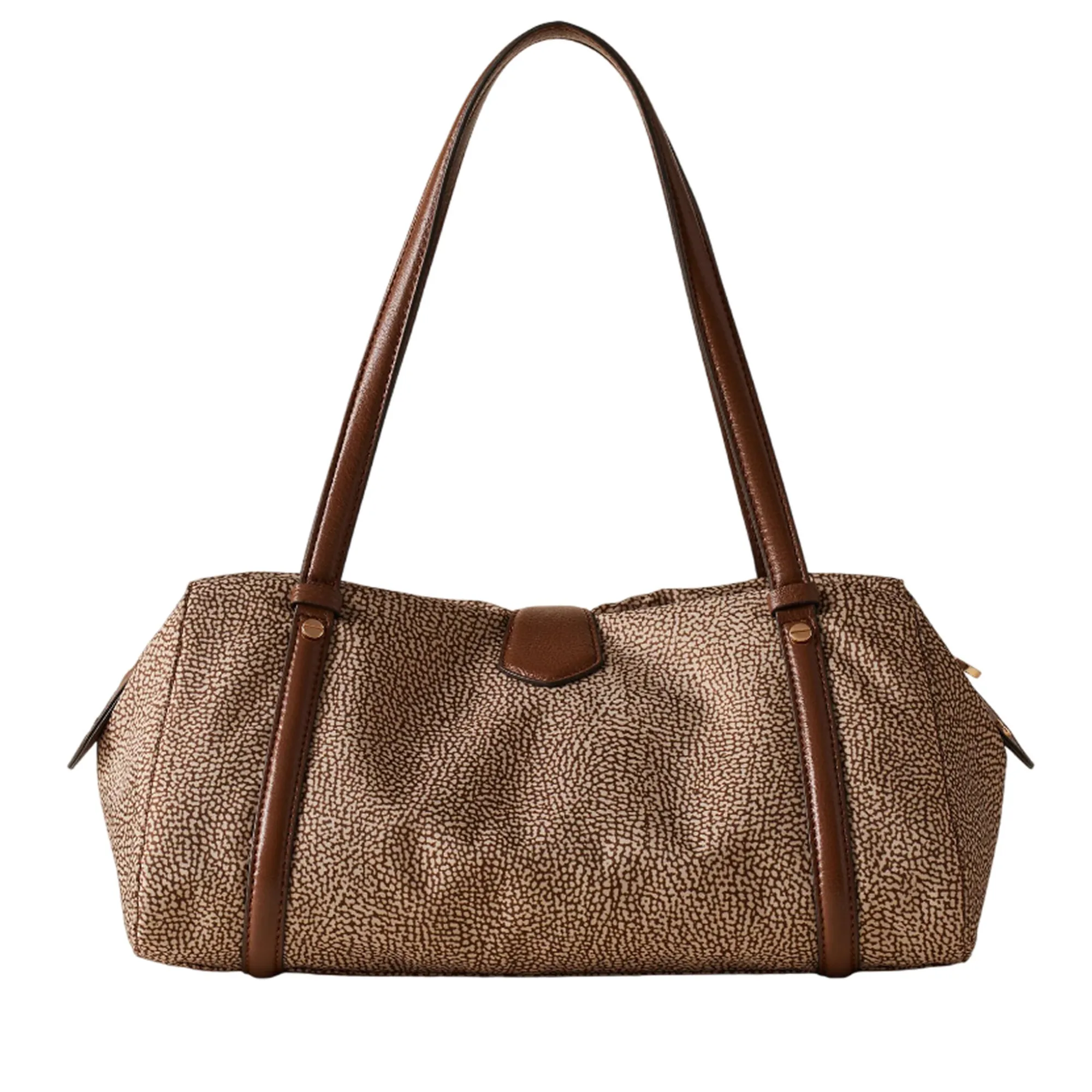 Borbonese Borsa Poche Bauletto Medium Marrone 910101950189994 179627