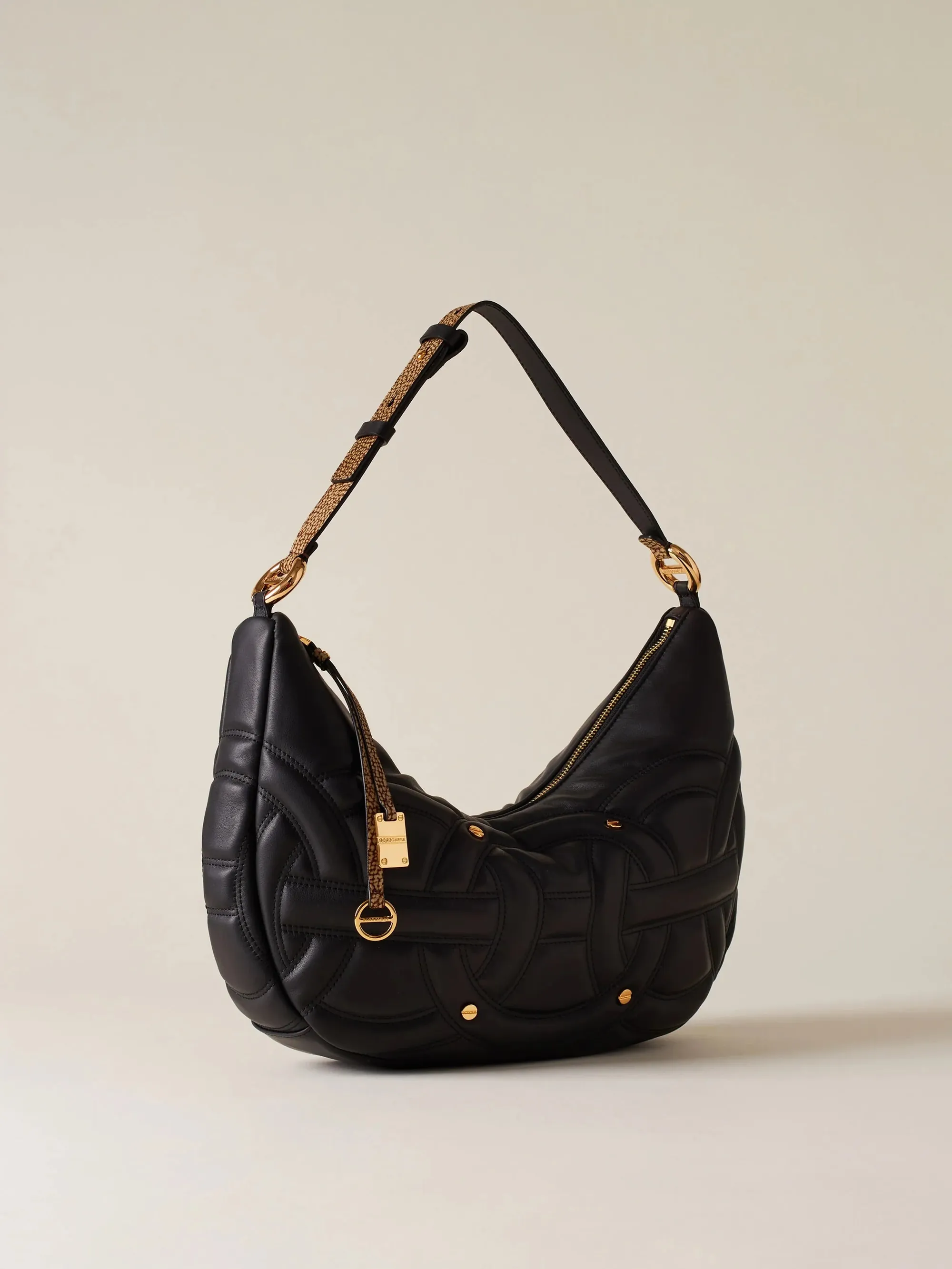 Borbonese B'Rondo Hobo Medium Bag' Black 910101460099480 157380