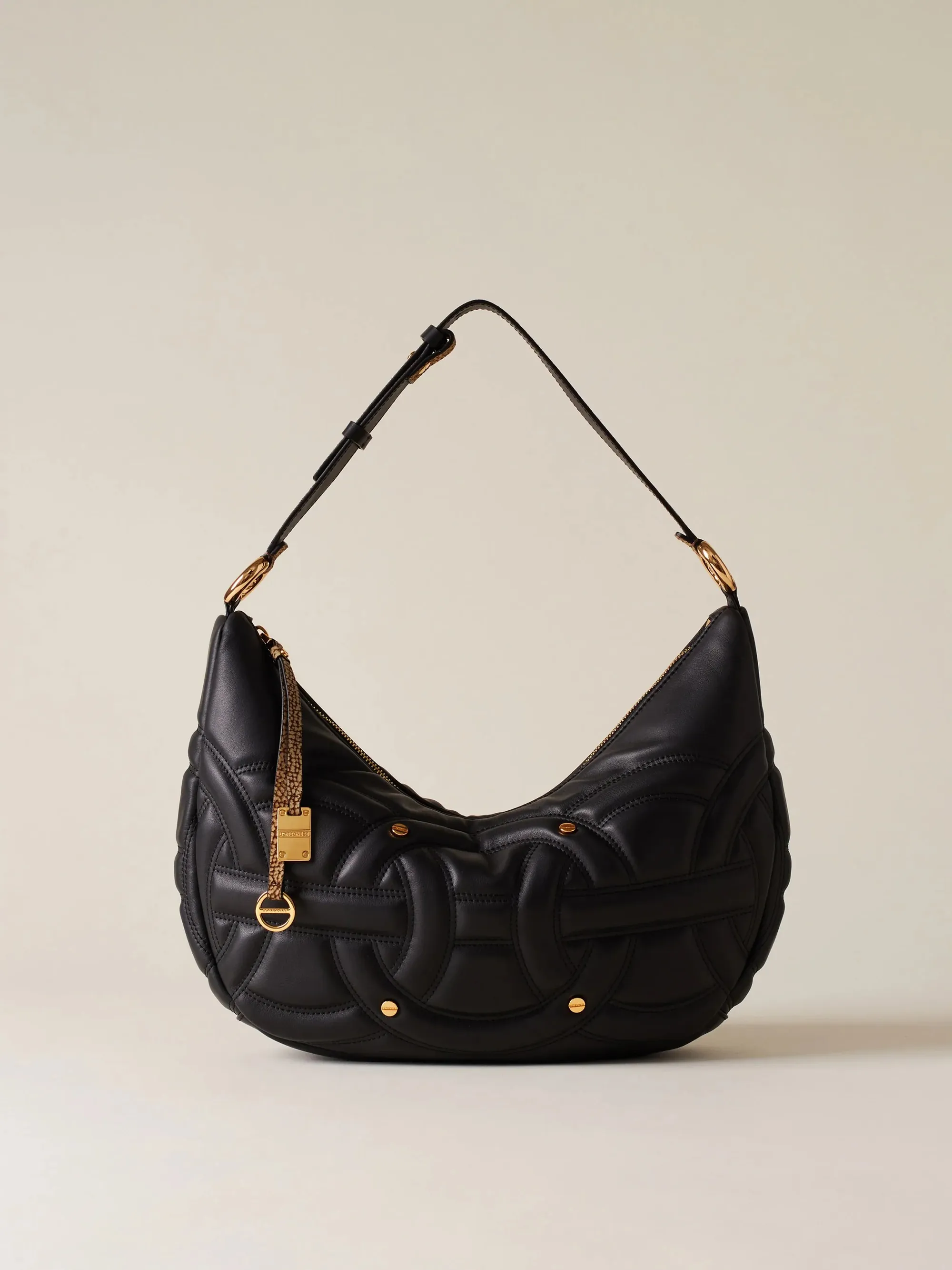 Borbonese B'Rondo Hobo Medium Bag' Black 910101460099480 157381