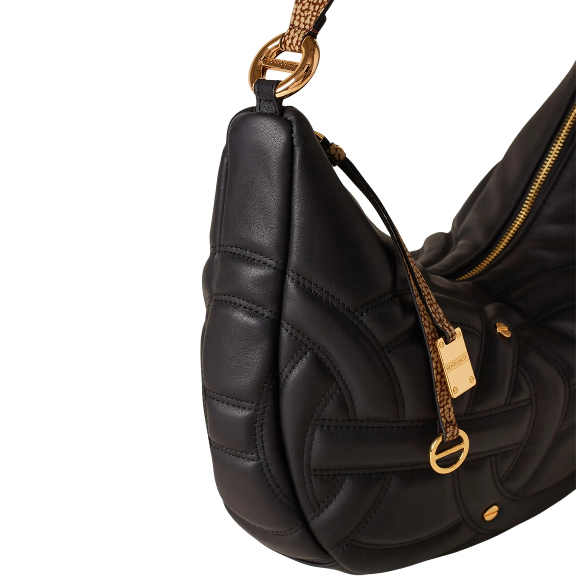 Borbonese B'Rondo Hobo Medium Bag' Black 910101460099480 157746