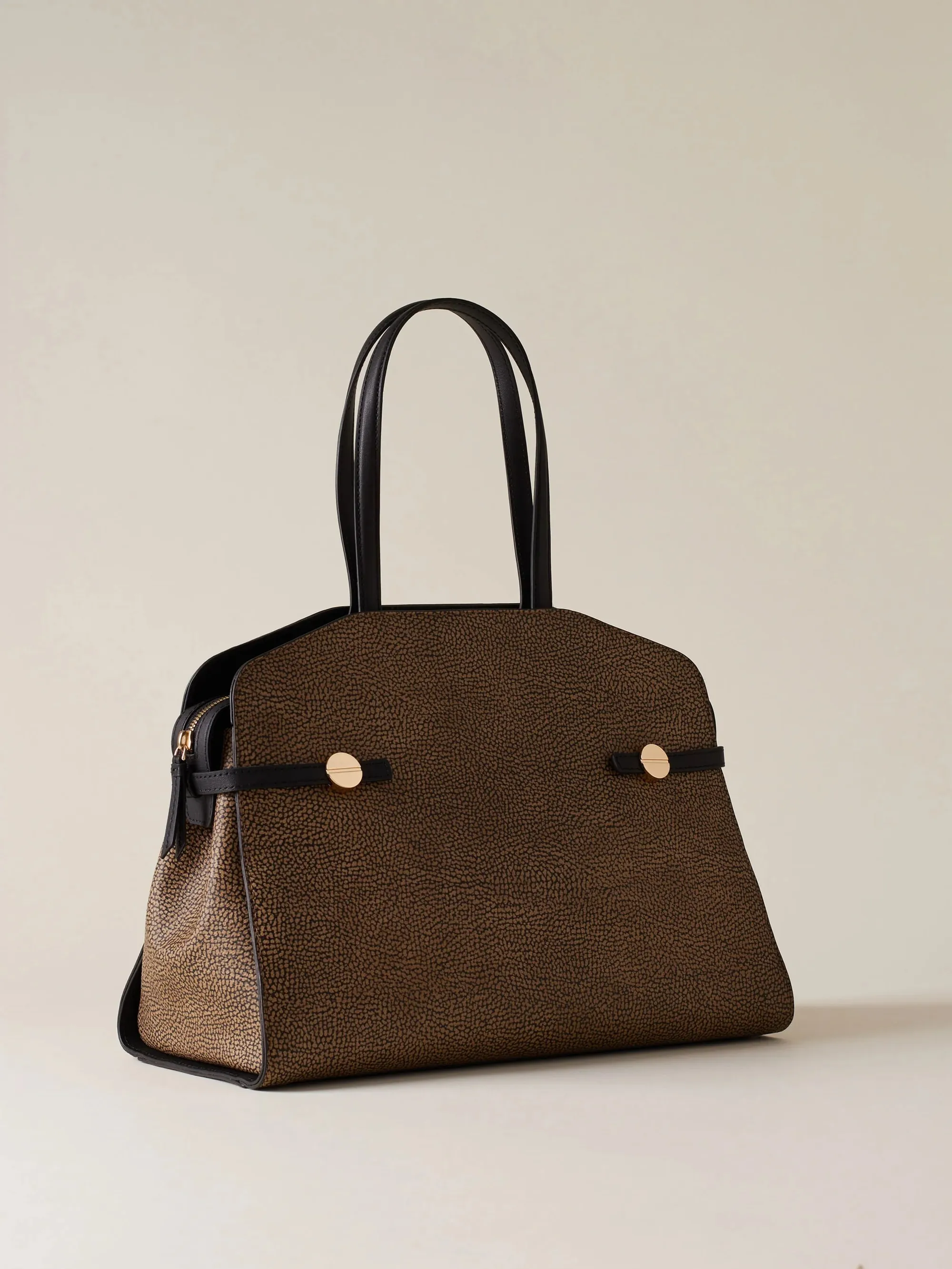 Borbonese B'Gemini Medium Shopping Bag' Natural 910102490193311 170213