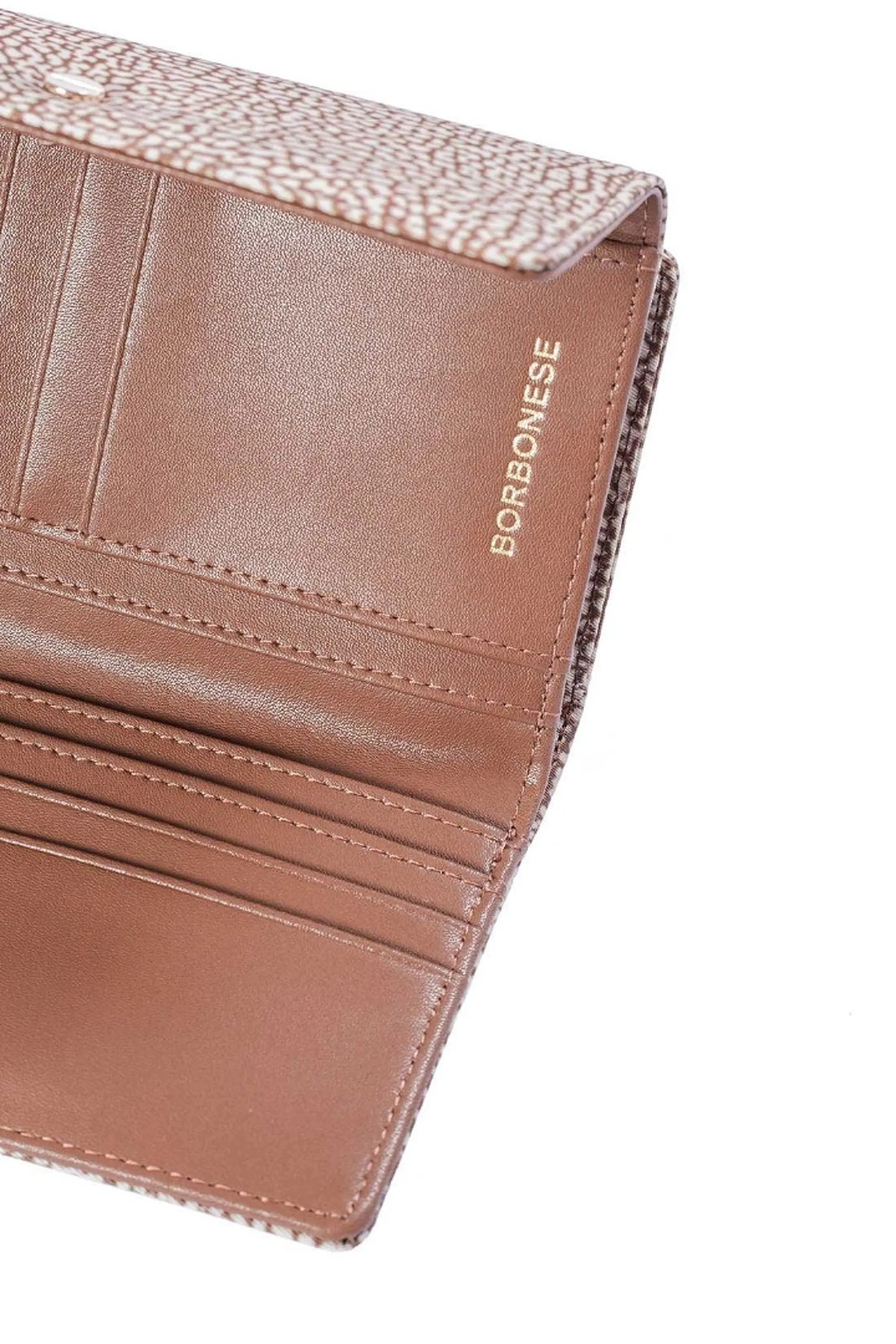 Borbonese B'Wallet' Beige/Brown 930115I15994 82558