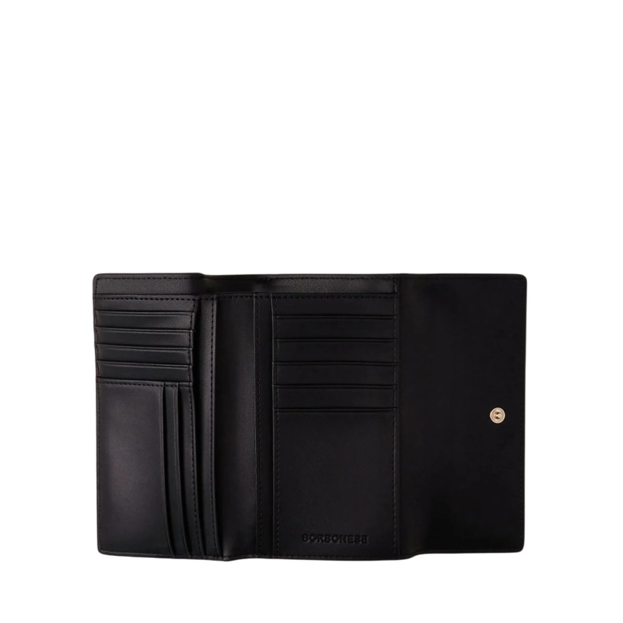 Borbonese B'Medium Wallet' Natural/Black 91020036220311 162605