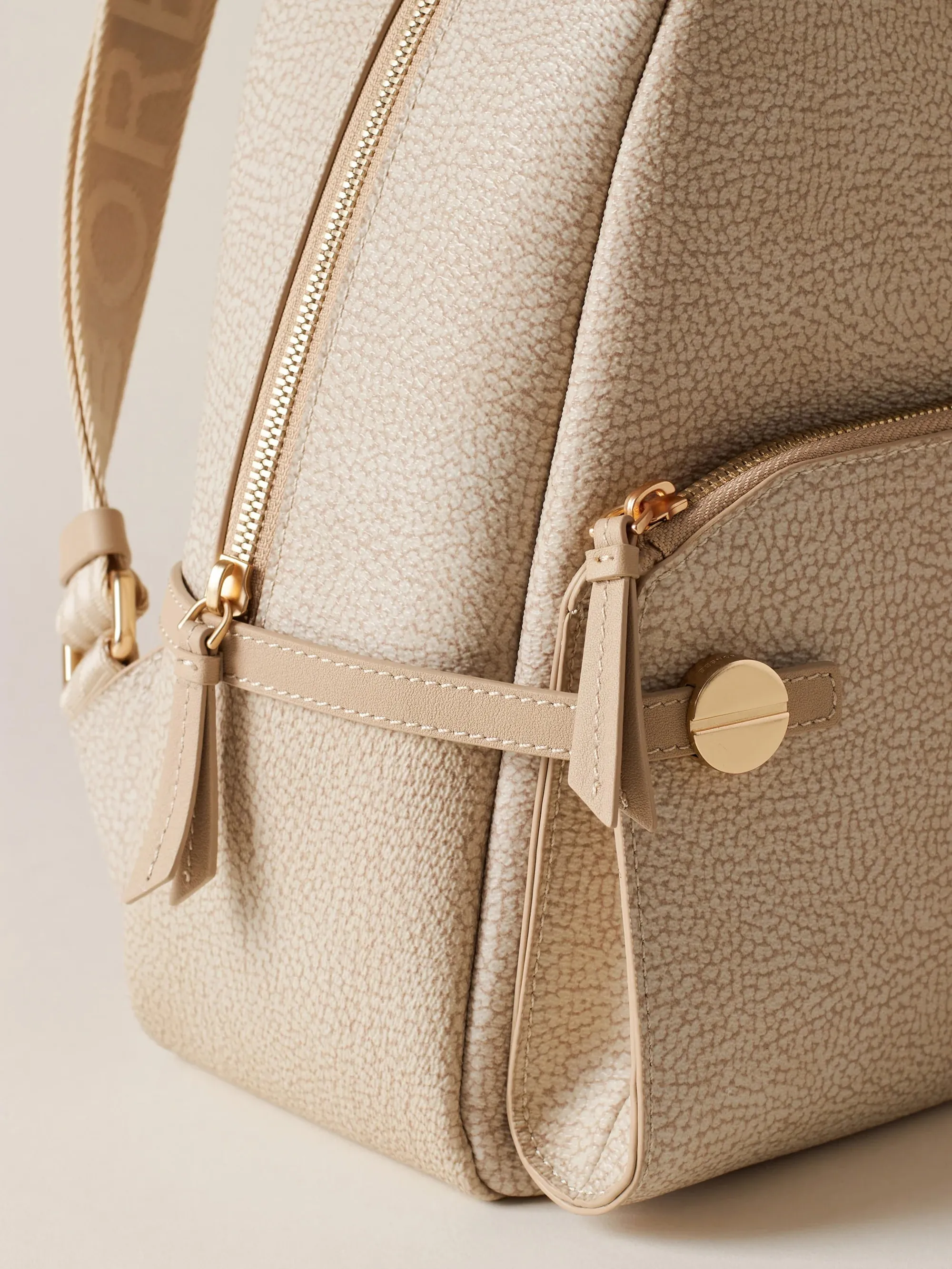 Borbonese B'Gemini Medium Backpack' Sand 910102500193C75 170209