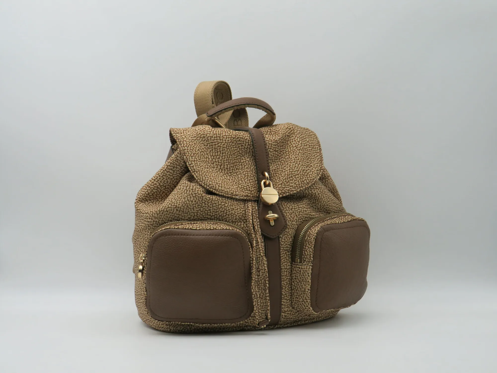 Borbonese Zaino Poche Medium Beige 910101990189994 173599