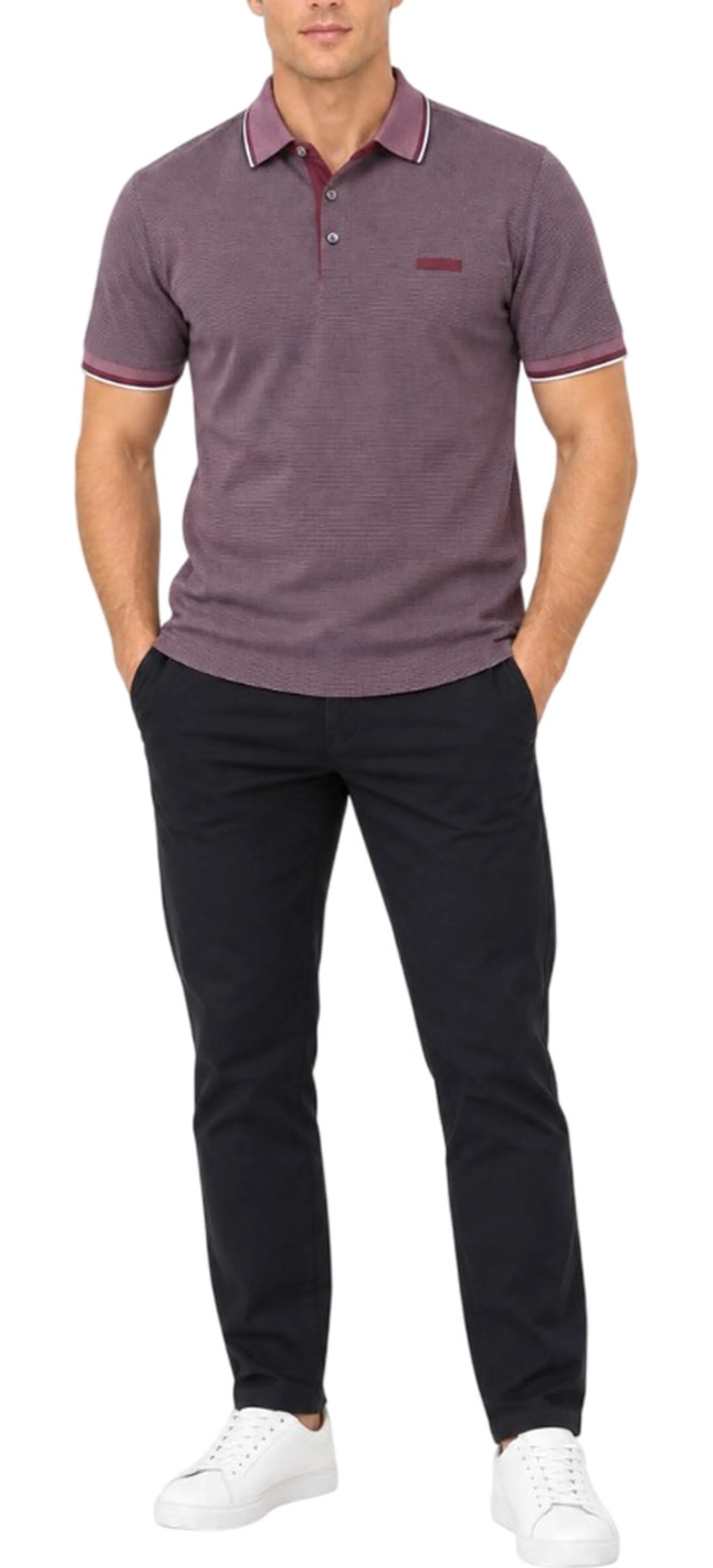 Bugatti B'Polo Shirt' Bordeaux 815035102 189996