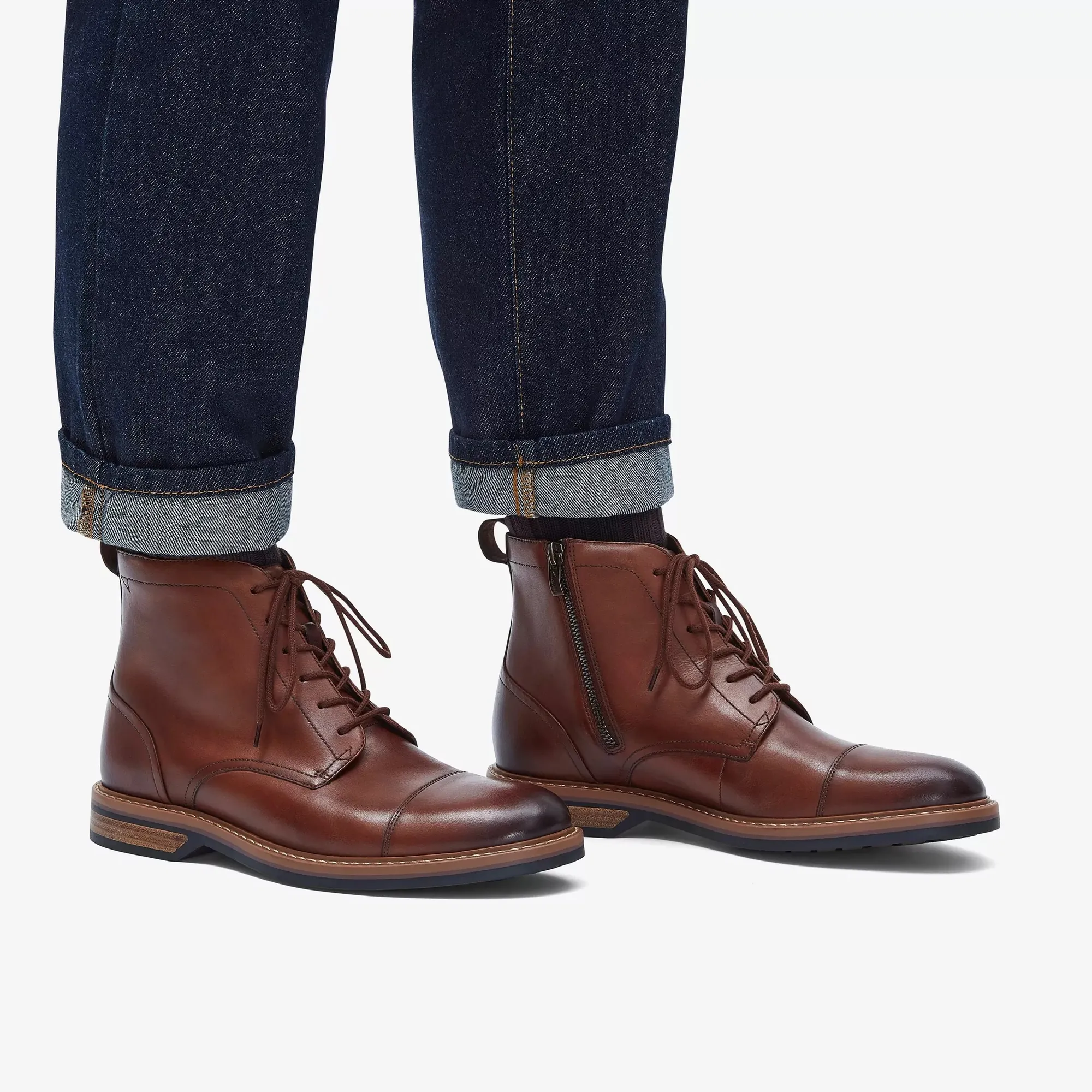Clarks B'Aldwin Cap Boot' Leather 26179733 157116