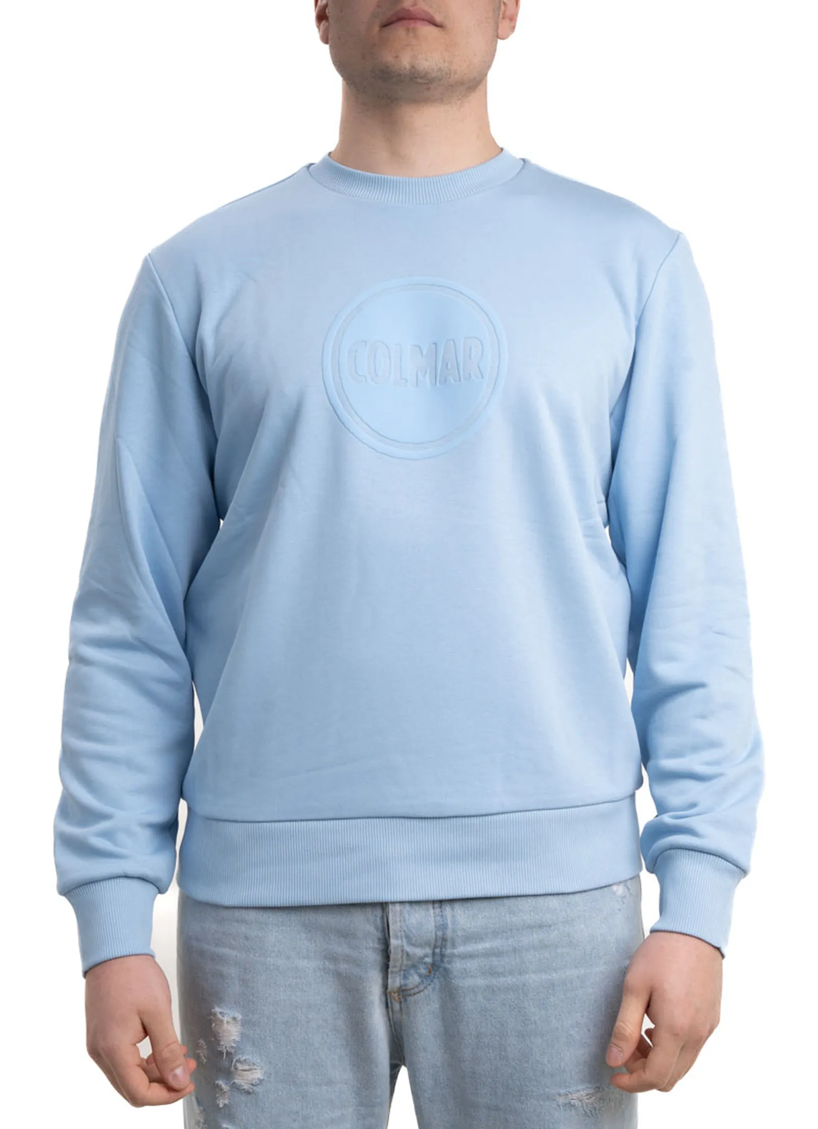 Colmar Felpa Logo Colmar Effetto 3D Celeste 82355Ws 85785