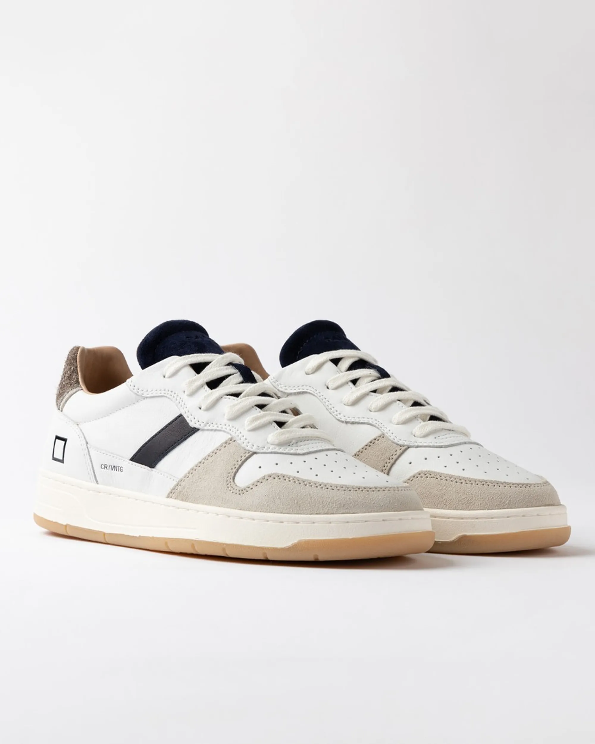 D.A.T.E. B'Sneakers Court 2.0 Vintage Date' White M451-C2-Vn-Wn 184074