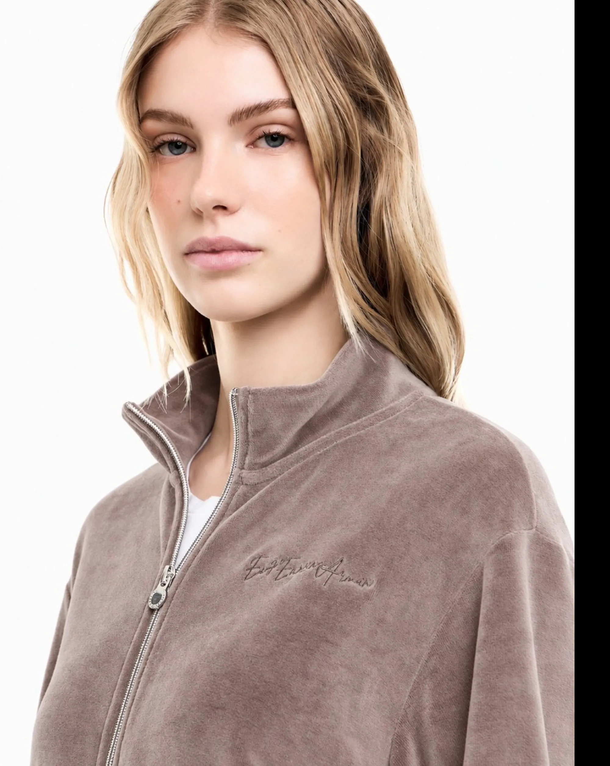 Ea7 Felpa Athletic Velour Beige 7W001432Af26044 190894