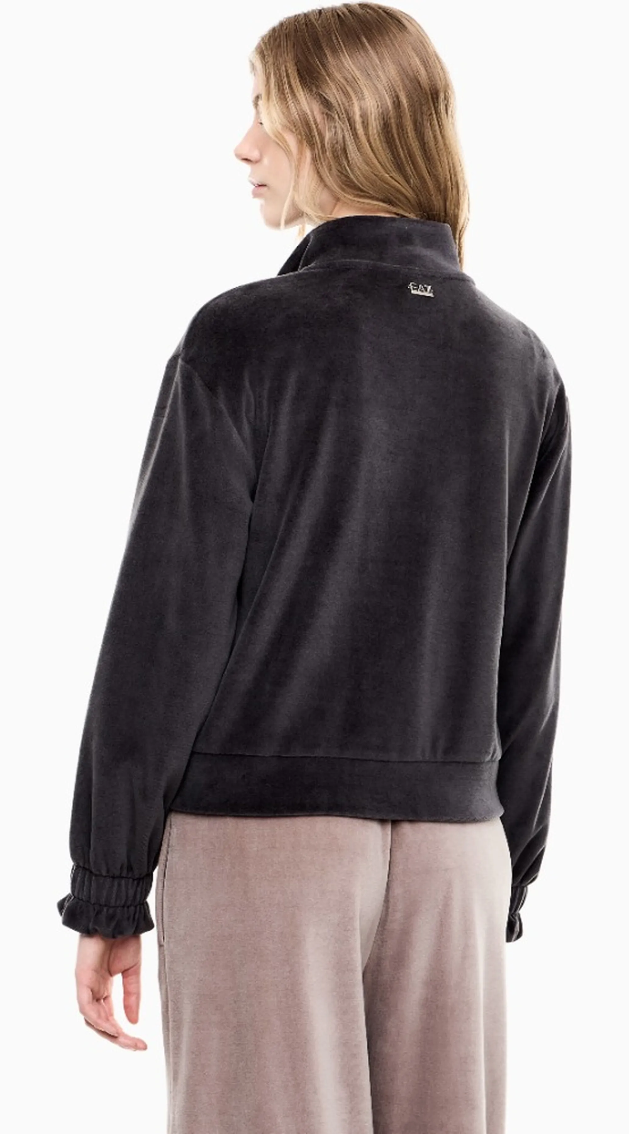 Ea7 Felpa Athletic Velour Grigio 7W001432Af26044 190889