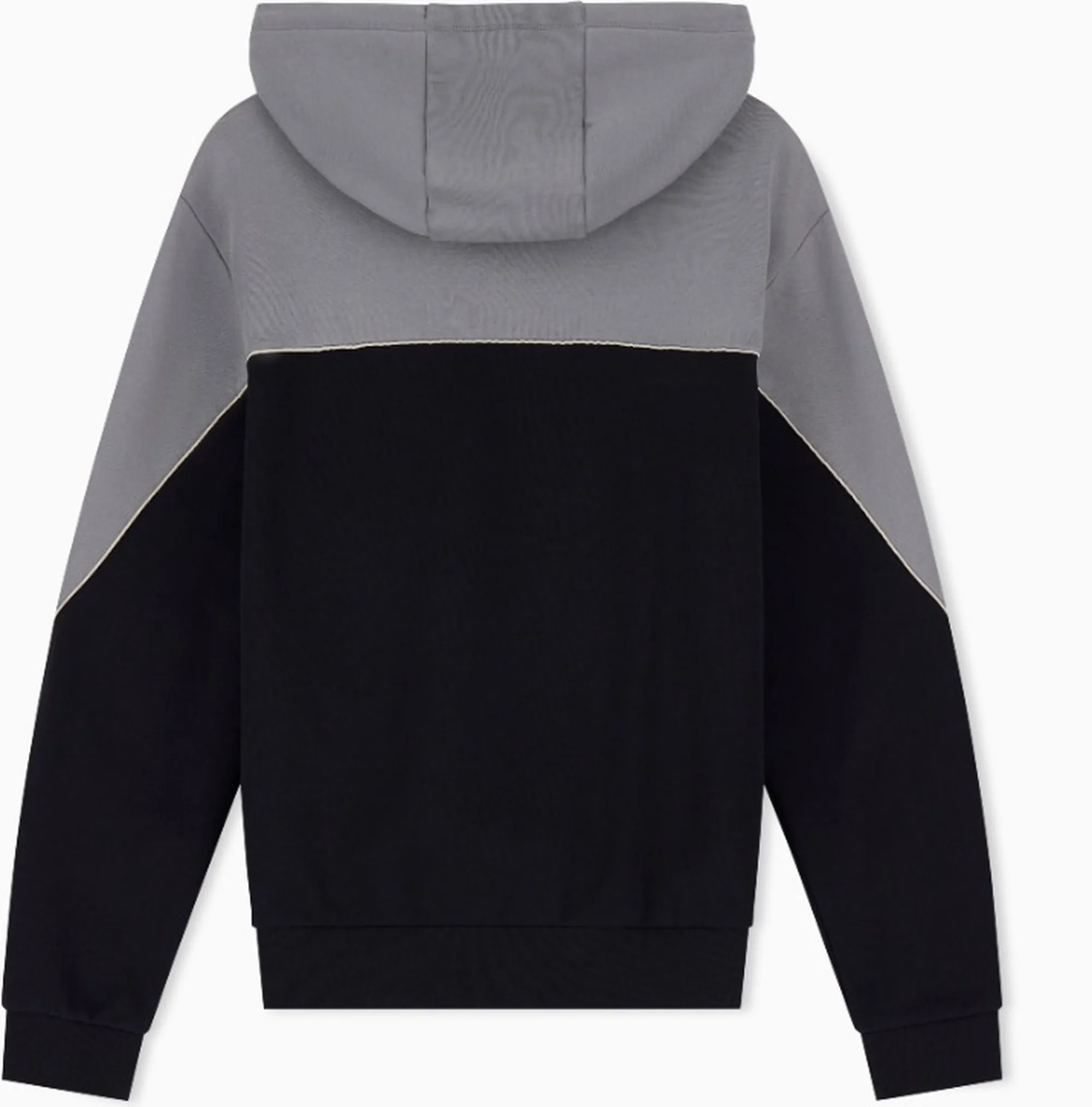 Ea7 Felpa Bicolore Con Logo Nero 7M002400Af10377 191143