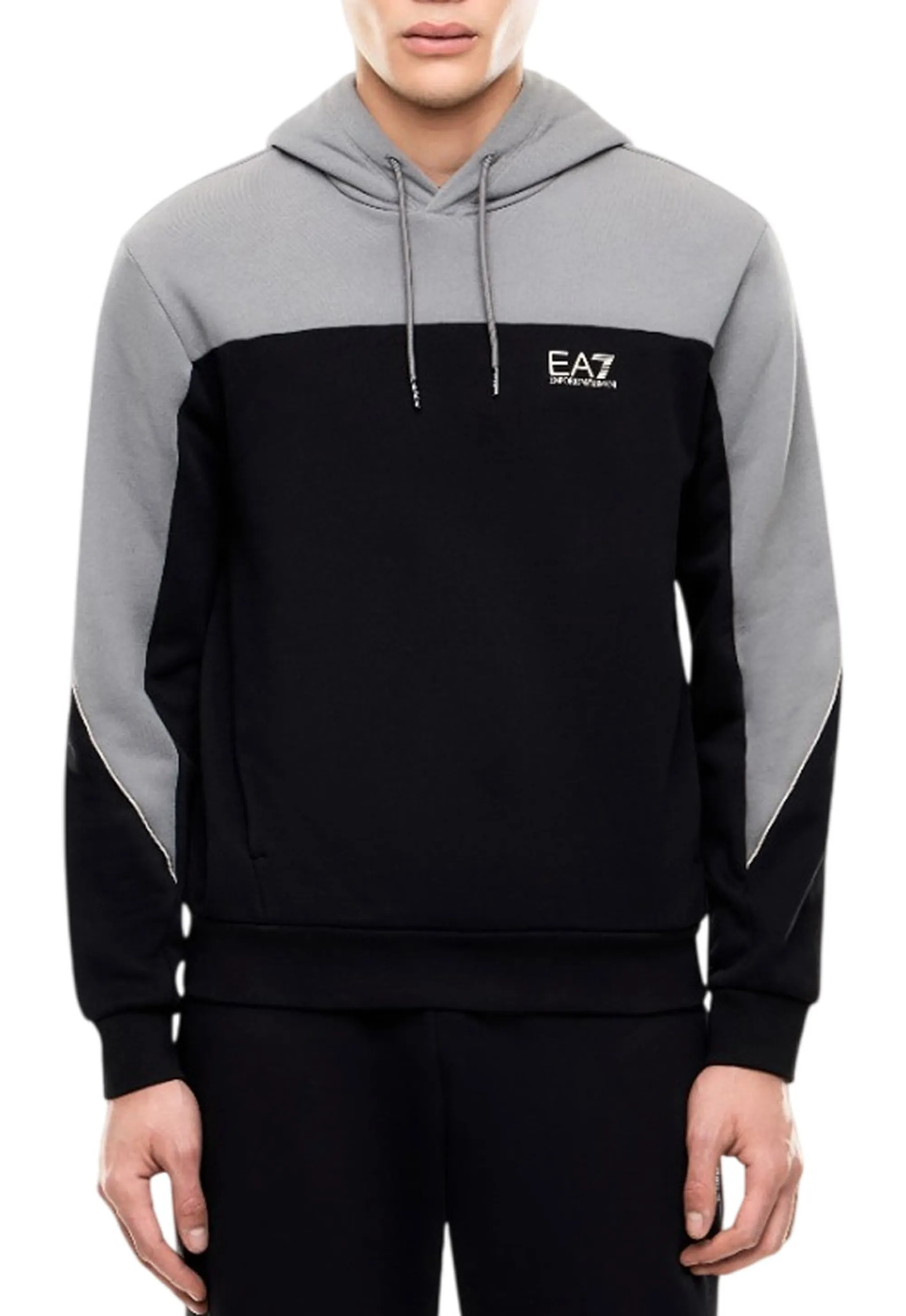 Ea7 B'Two Tone Sweatshirt With Logo' Black 7M002400Af10377 191352