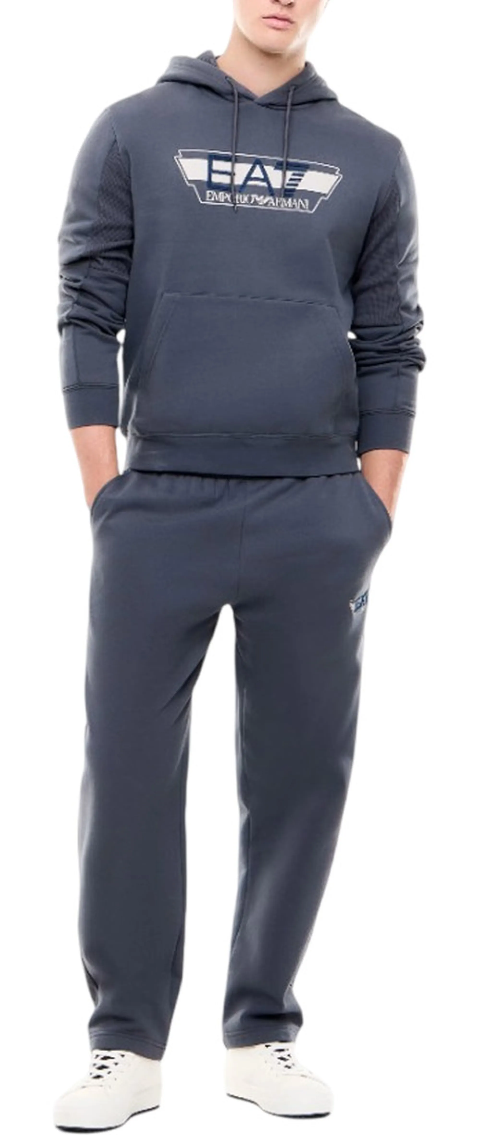 Ea7 Felpa Con Logo Grigio 7M002434Af10377 191541