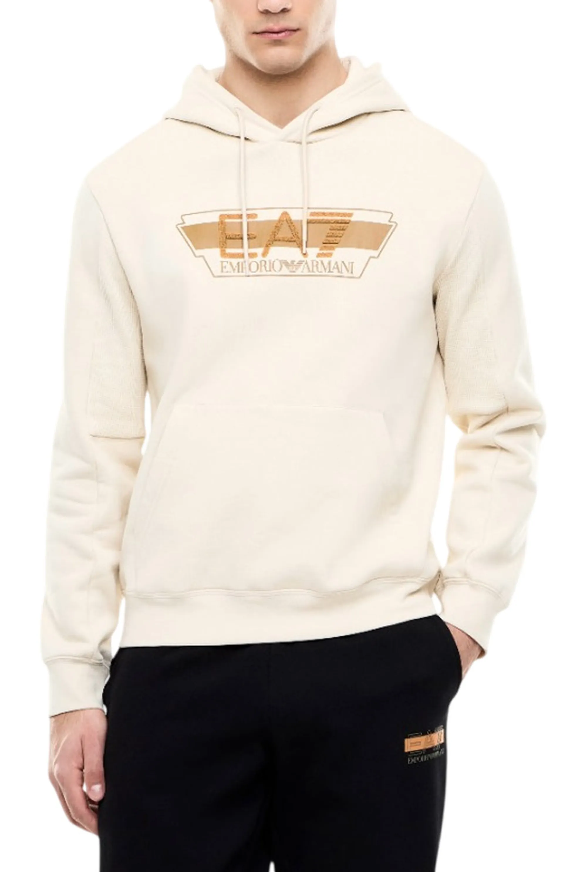 Ea7 Felpa Con Logo Panna 7M002434Af10377 191547