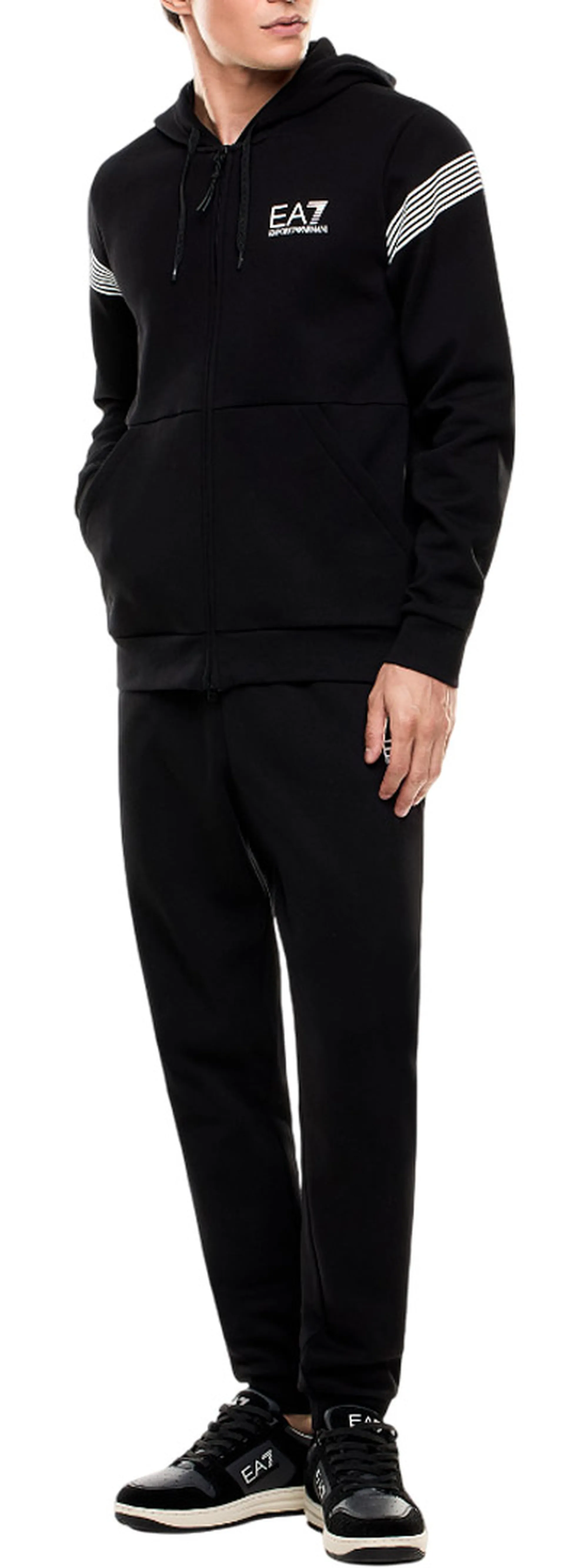 Ea7 B'Ea7 7Lines Sweatshirt' Black 7M001187Af10377 161536