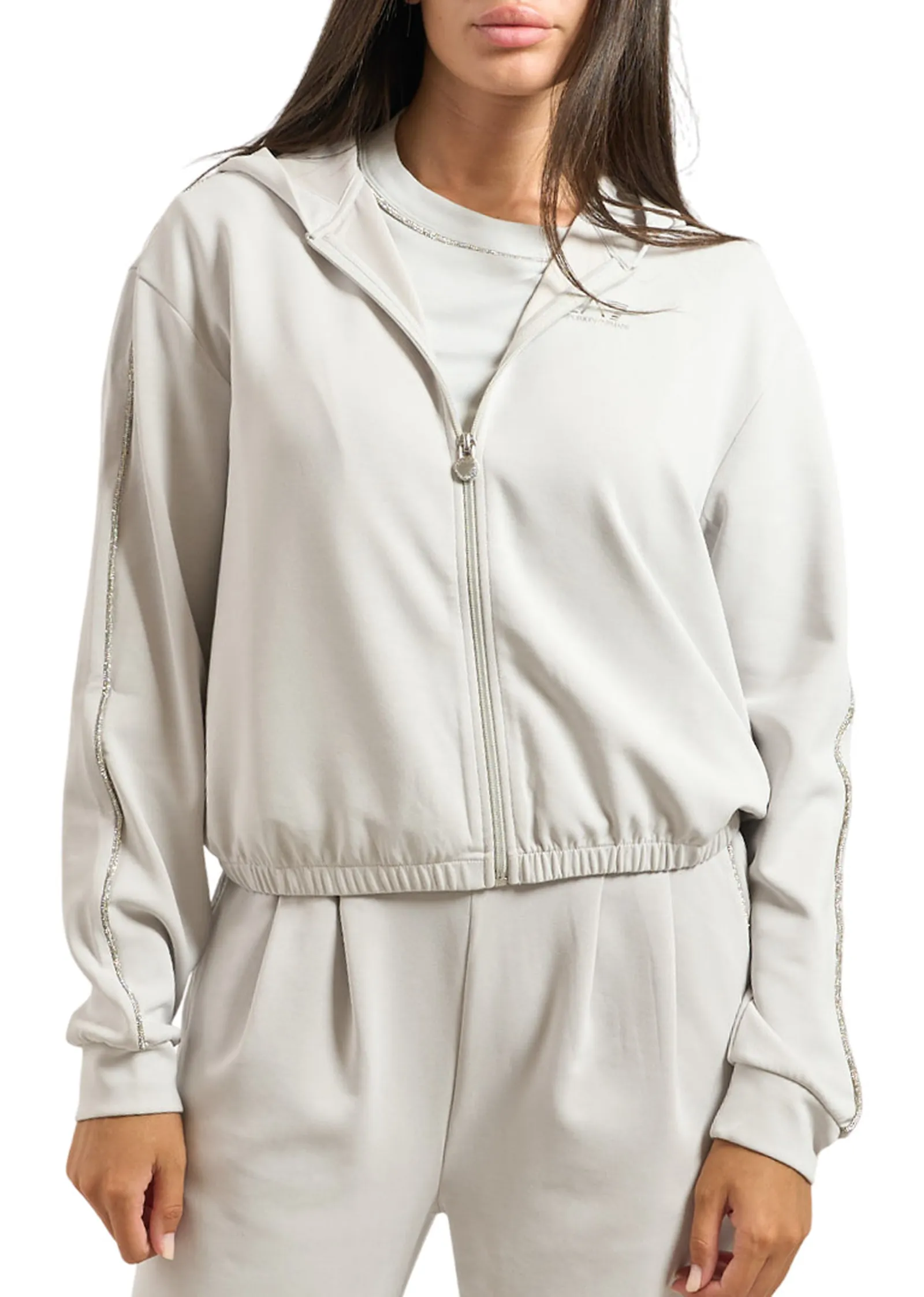 Ea7 Felpa Ea7 Con Strass Bianco 7W000443Af12643 163998