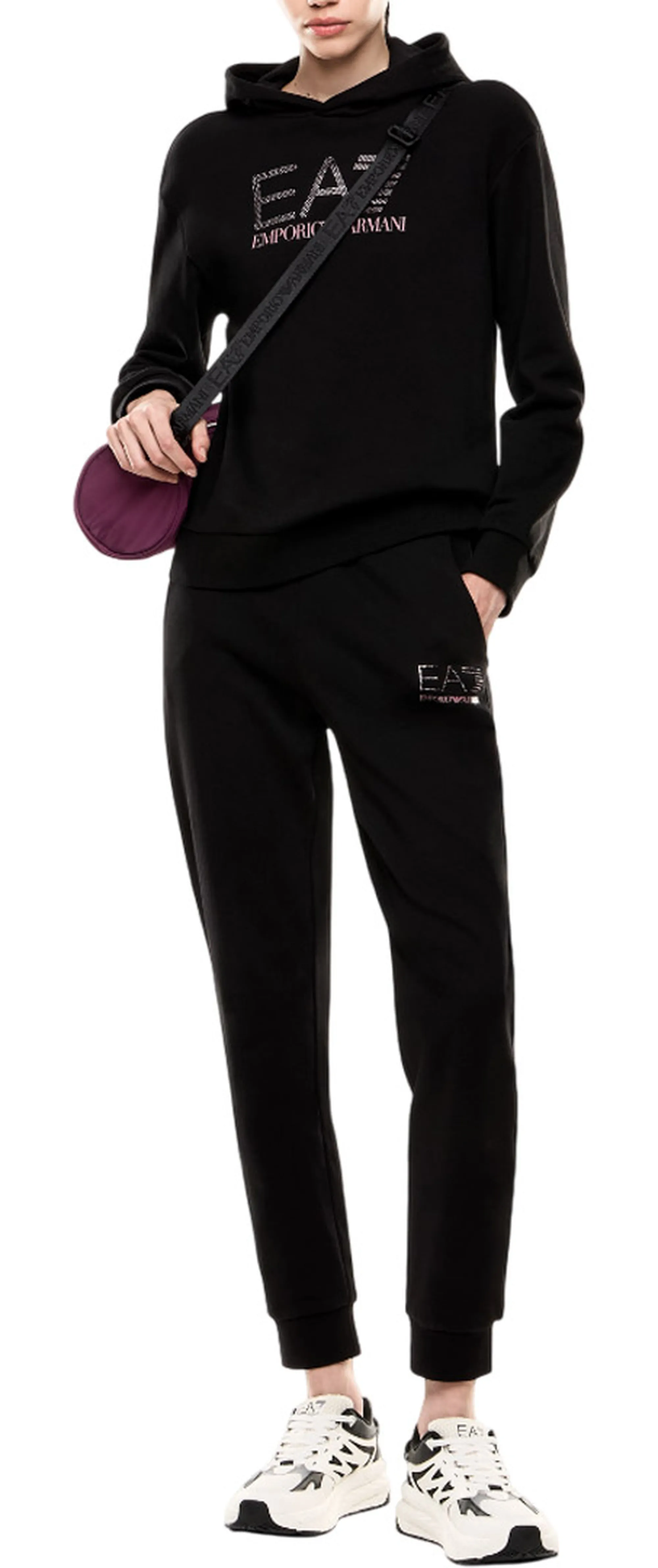 Ea7 B'Ea7 Sweatshirt With Rhinestone' Black 7W000537Af15831 164026