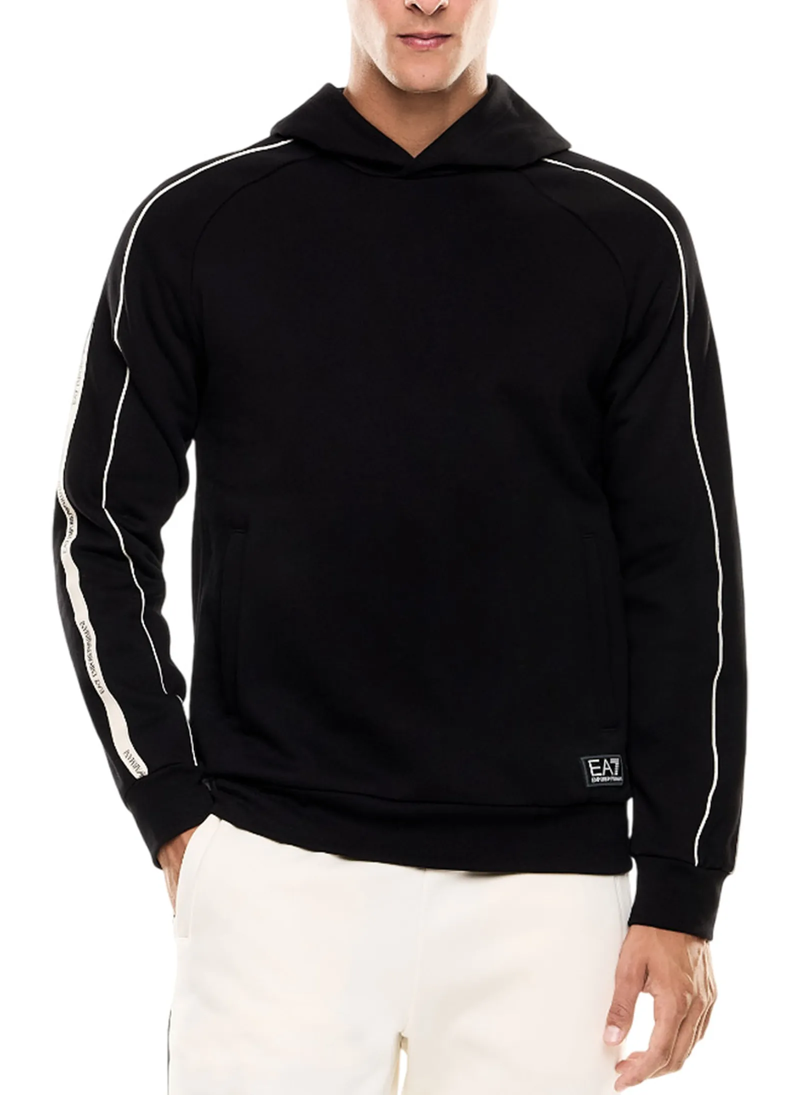 Ea7 Felpa Ea7 In Misto Cotone Nero 7M000972Af10377 161301