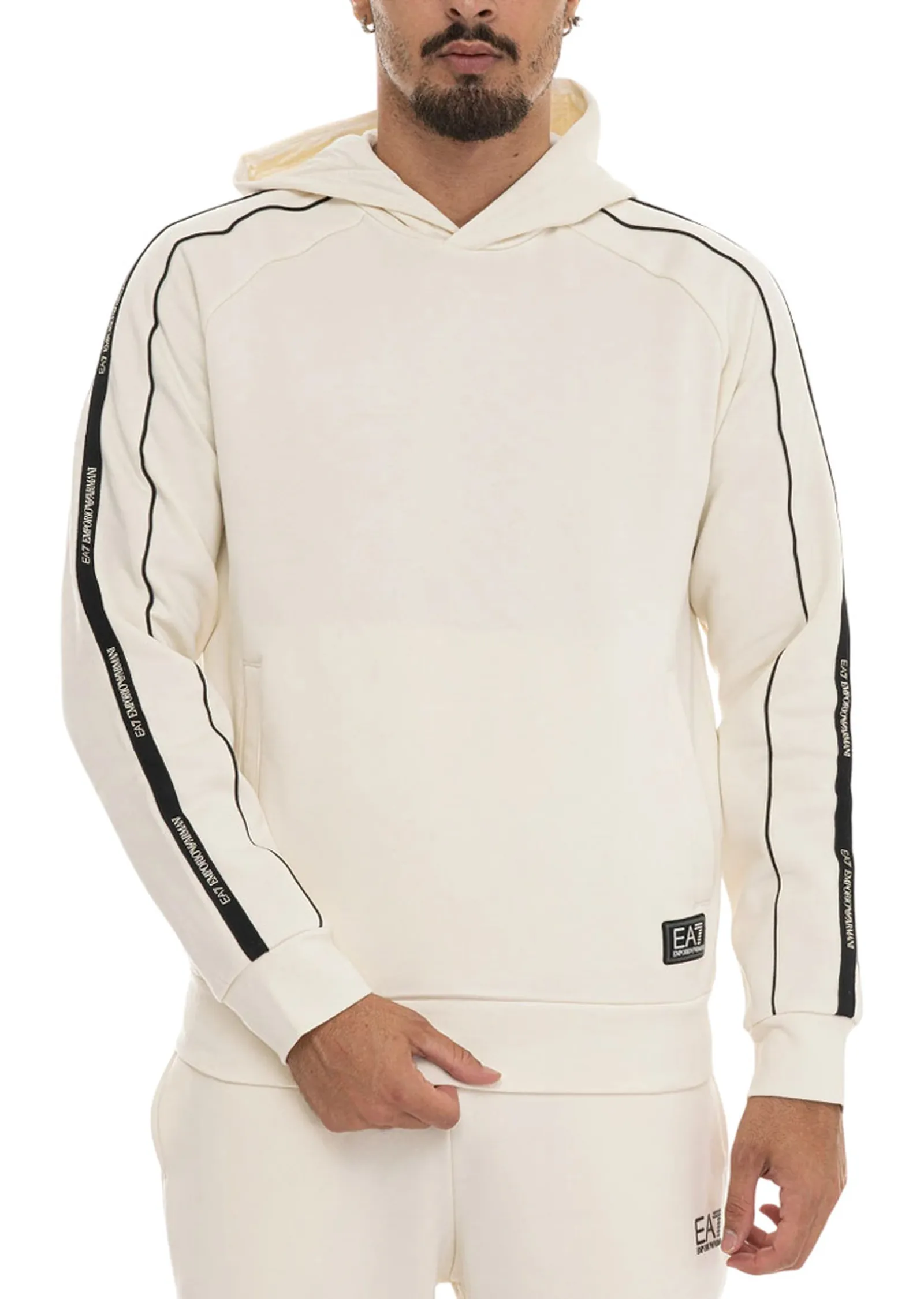 Ea7 Felpa Ea7 In Misto Cotone Panna 7M000972Af10377 161315