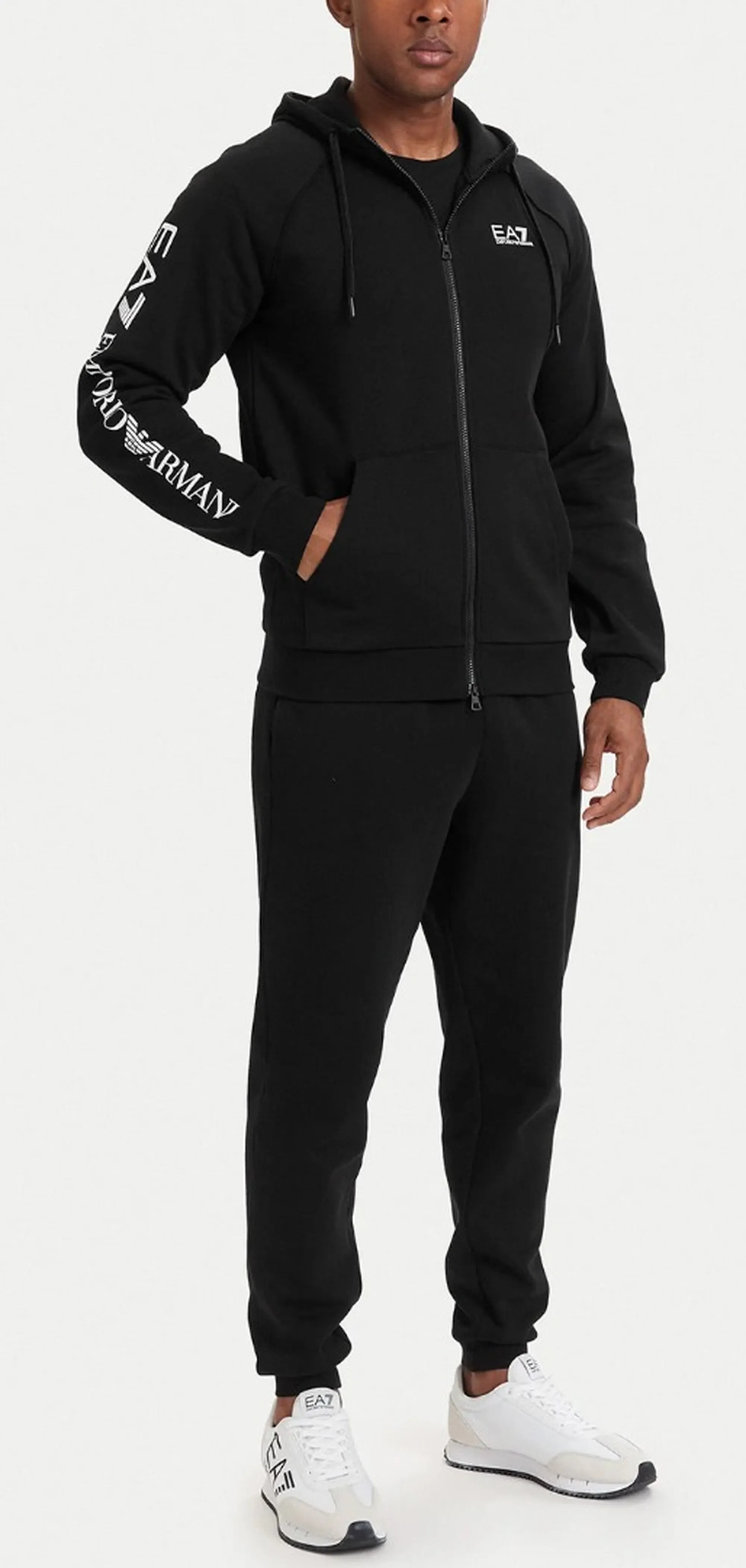 Ea7 B'Full Zip Sweatshirt' Black 7M001047Af10377 190950