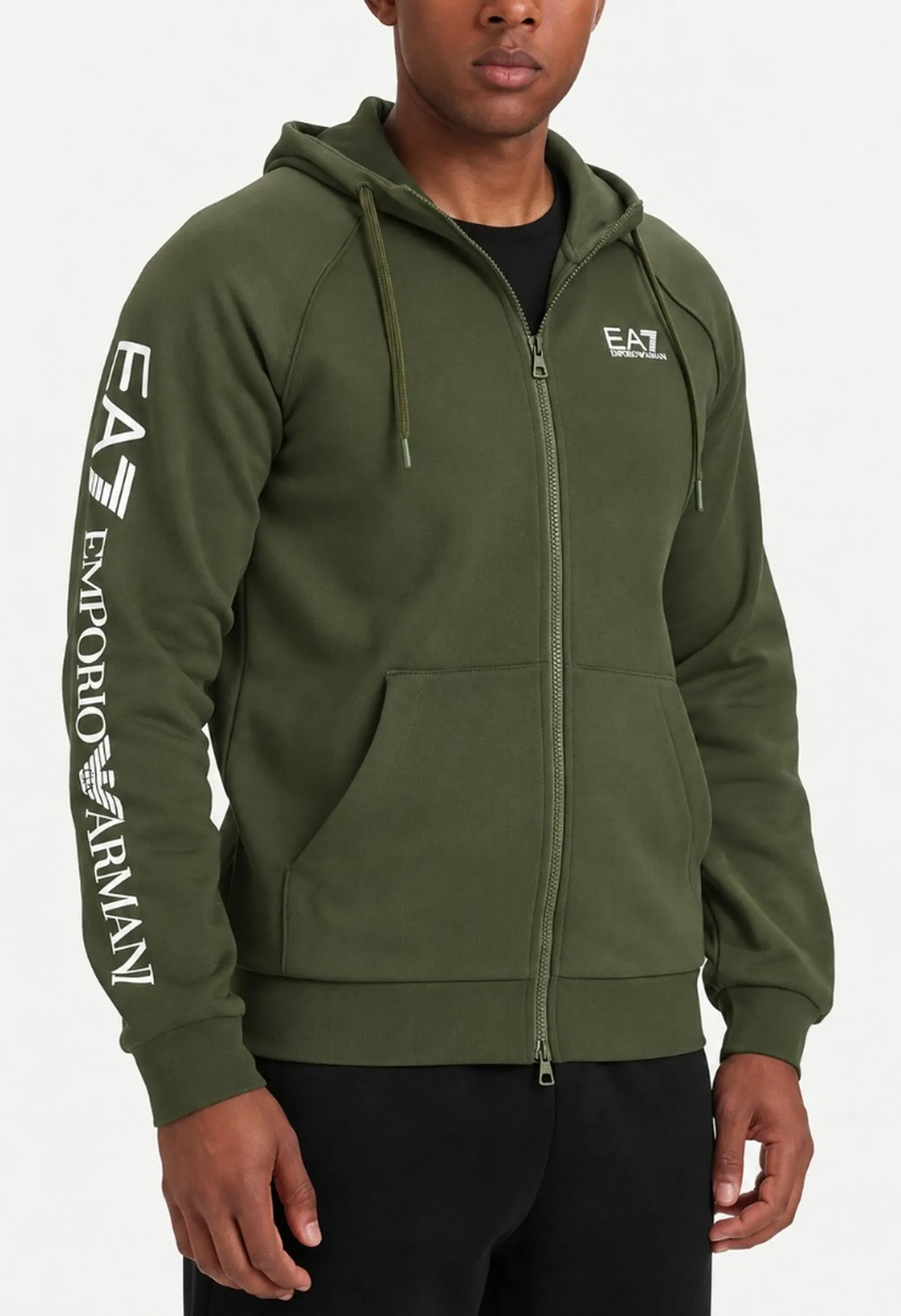 Ea7 Felpa Full Zip Verde Militare 7M001047Af10377 190952