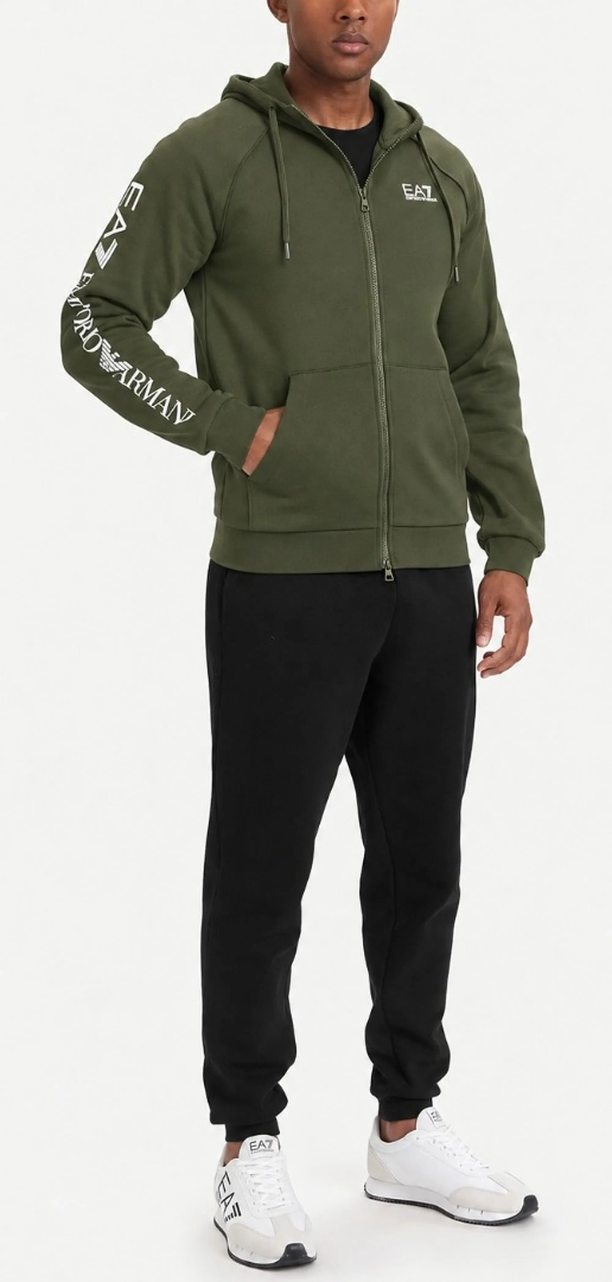 Ea7 B'Full Zip Sweatshirt' Military Green 7M001047Af10377 190953
