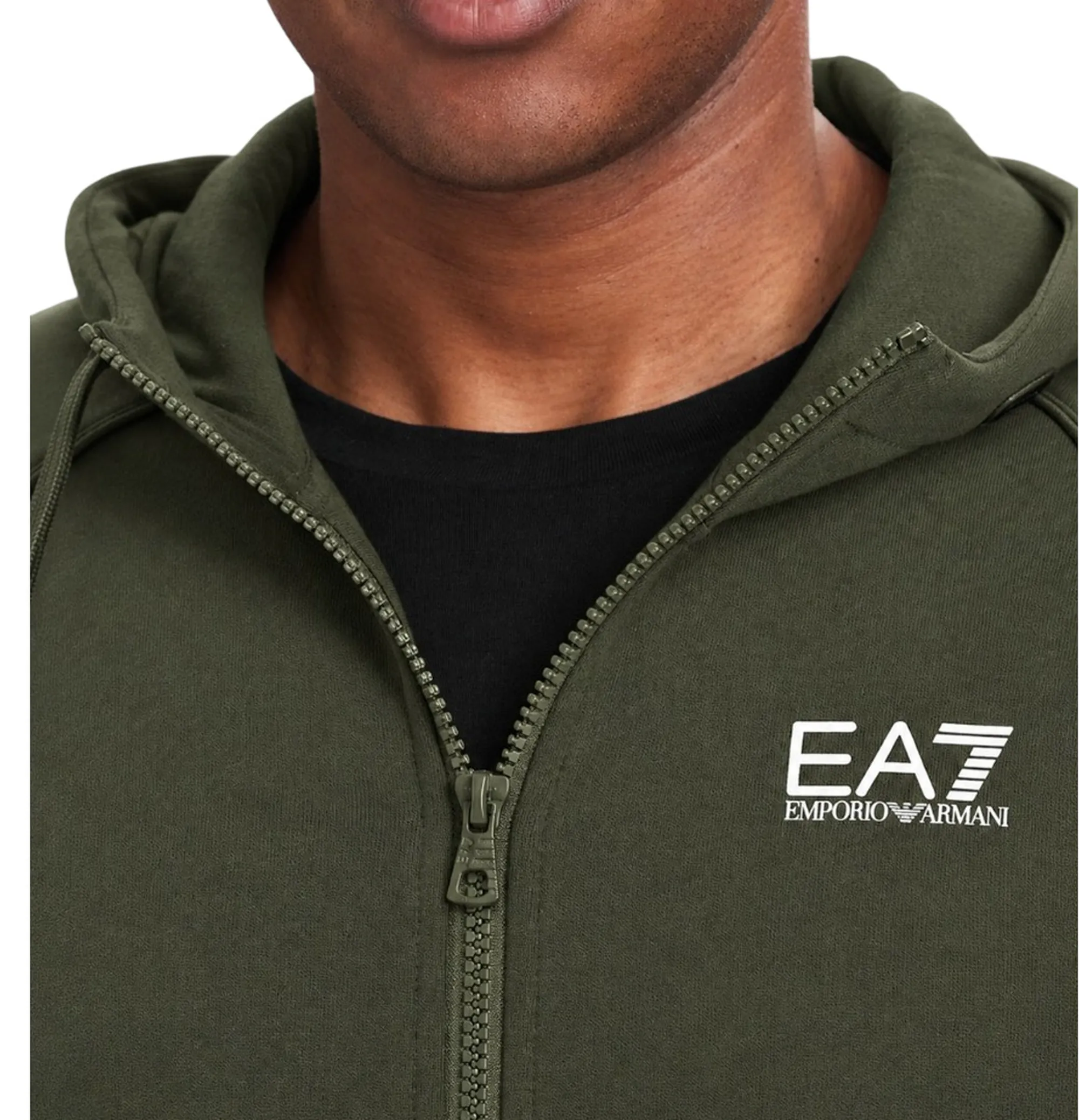 Ea7 Felpa Full Zip Verde Militare 7M001047Af10377 191189