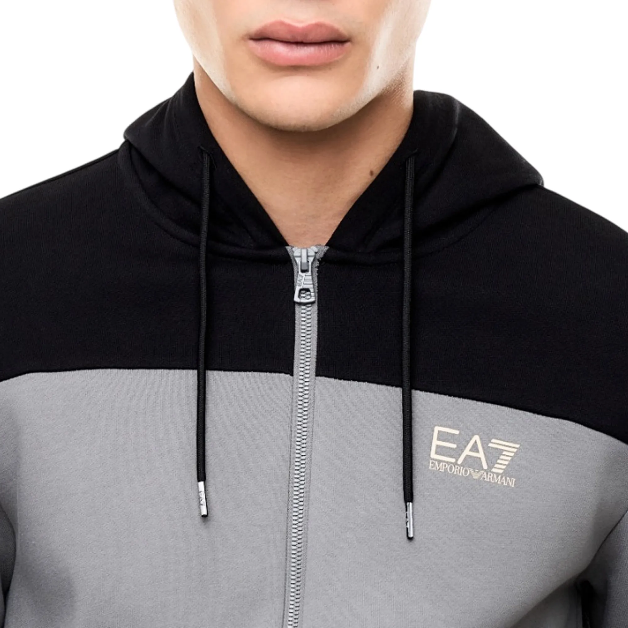 Ea7 B'Two Tone Full Zip Hoodie' Grey 7M002402Af10377 191448